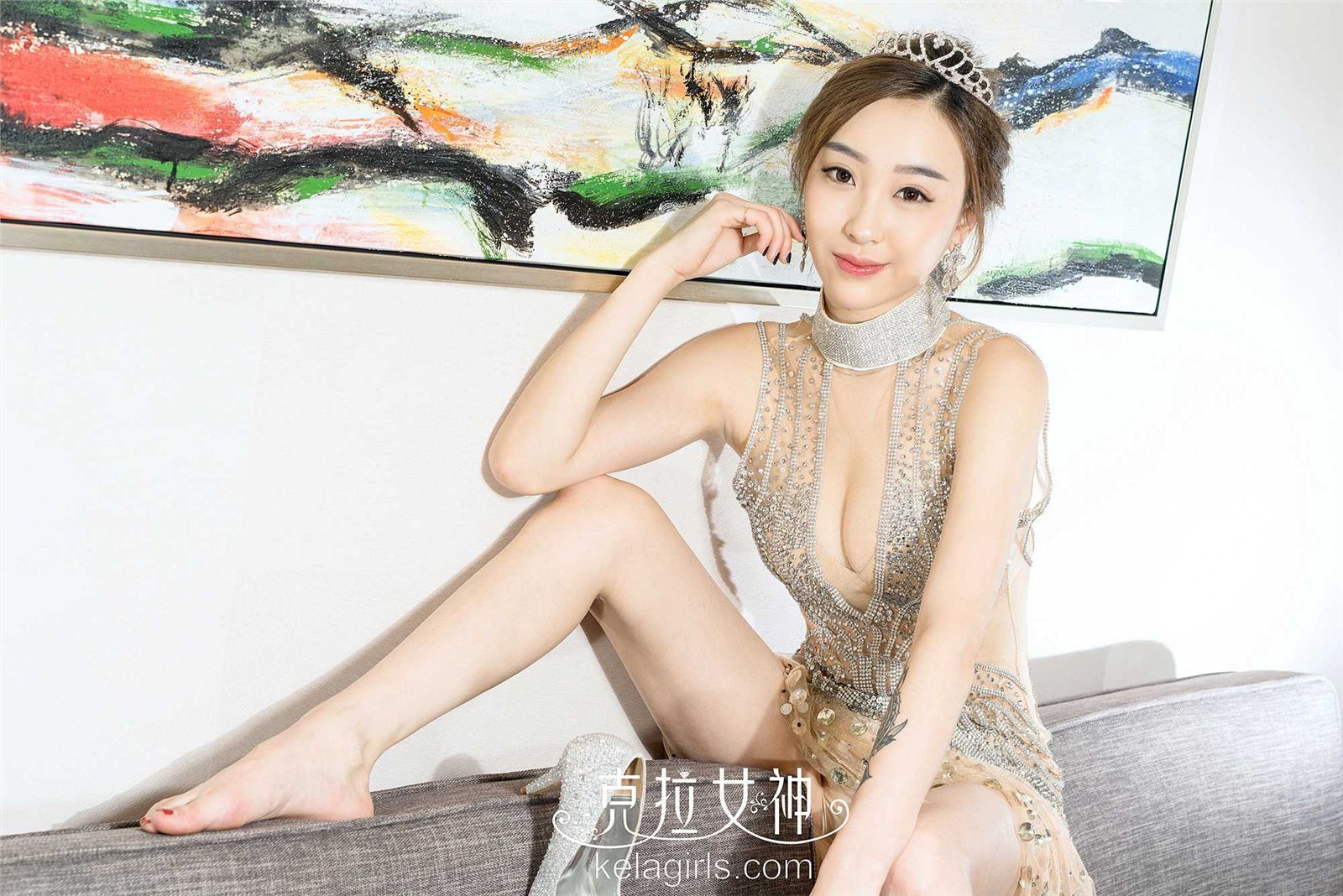 [Kela girls] the jade feet in Zhang Xi's crystal shoes on March 26, 2017