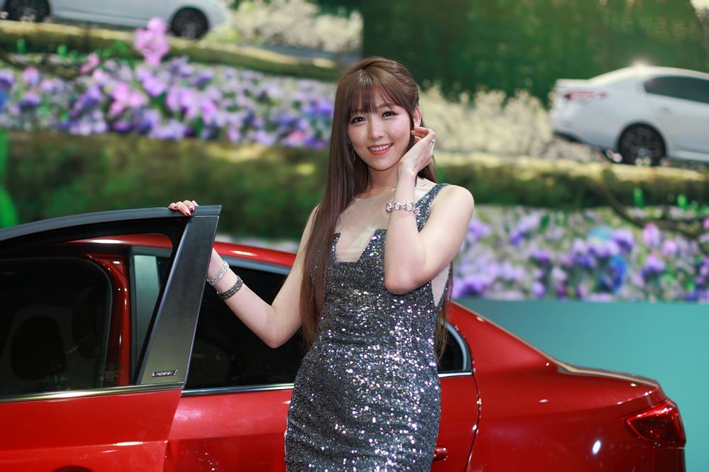 South Korean model goddess Li Enhui 2014 Busan International Auto Show atlas package 1