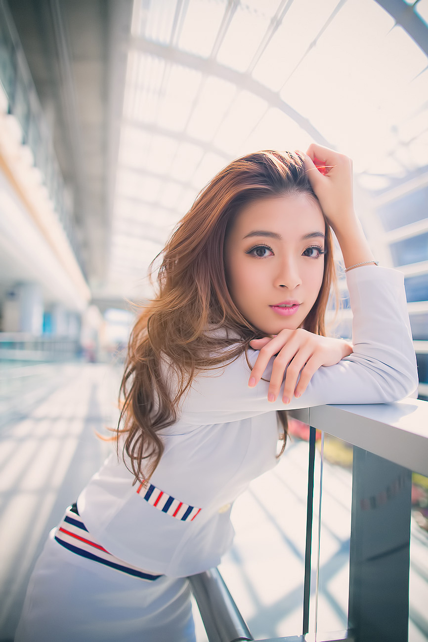 Liu Siqi, beautiful stewardess, Hong Kong International Airport