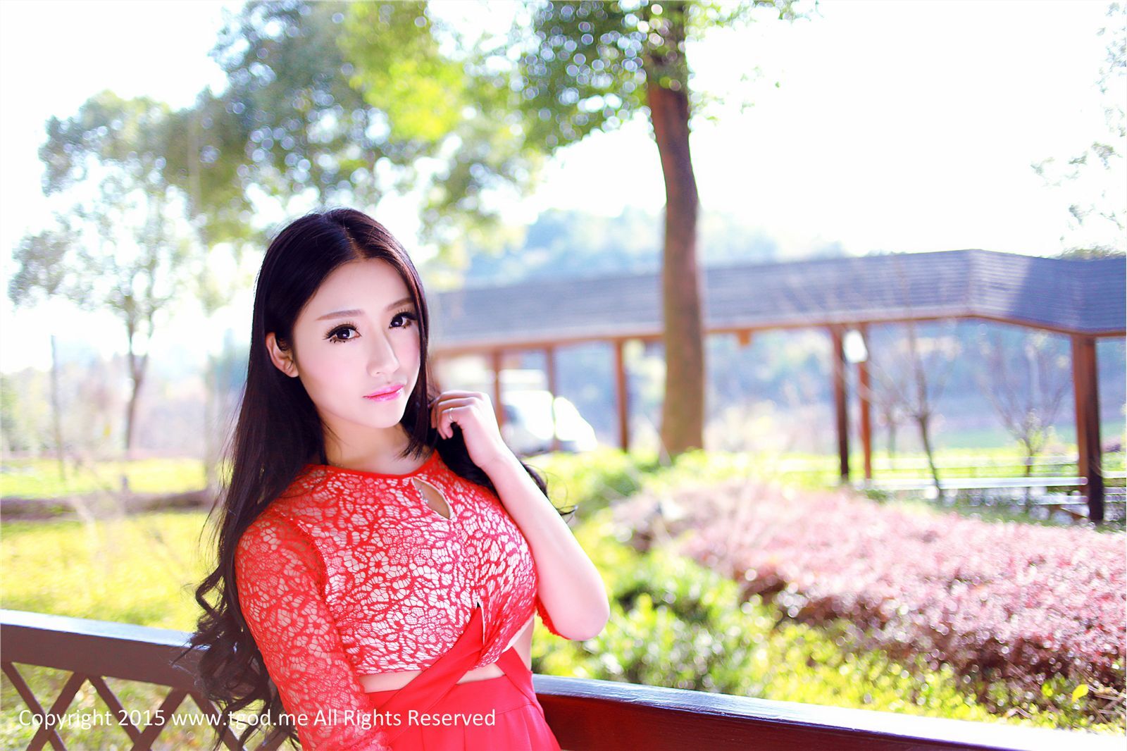 [tgod push goddess] April 28, 2015 goddess drives to Xiajing mountain lake hot spring, Lu Siyu and Hu Yanqi
