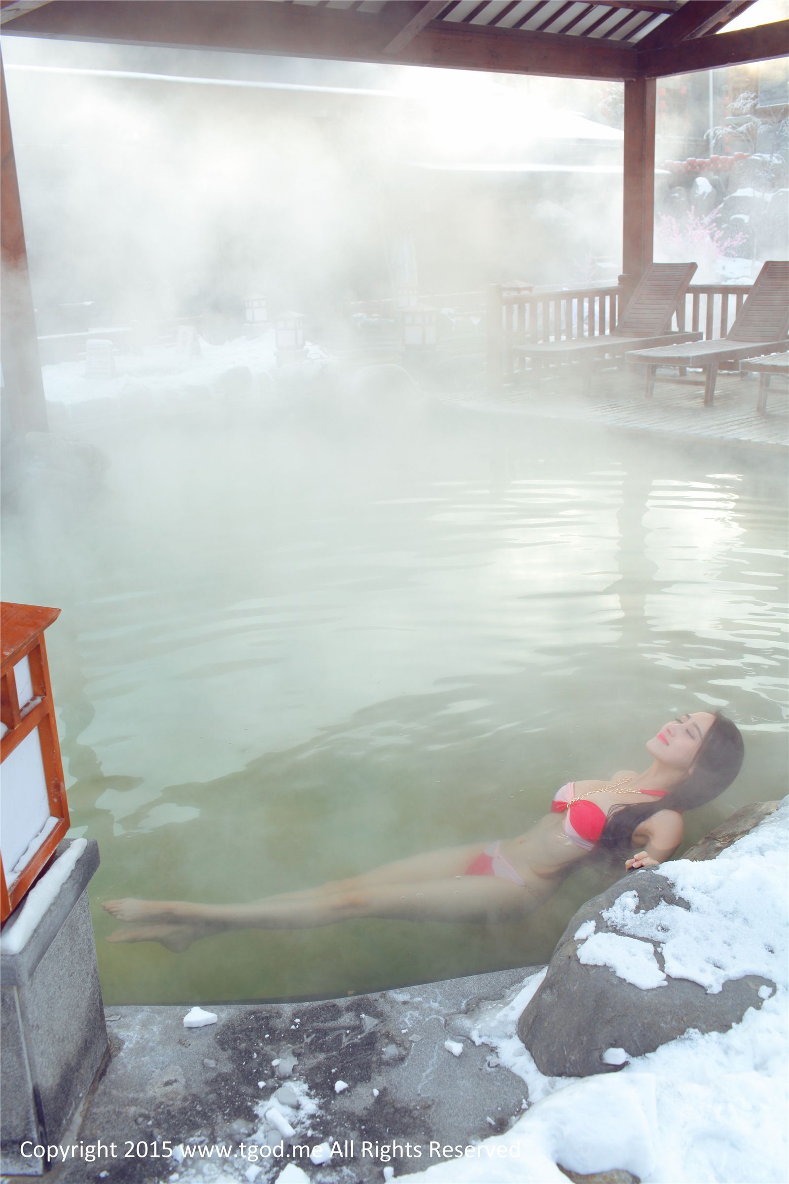 [tgod push goddess] on April 30, 2015, goddess drives to Daqing Lindian north country hot spring Luo WANYING