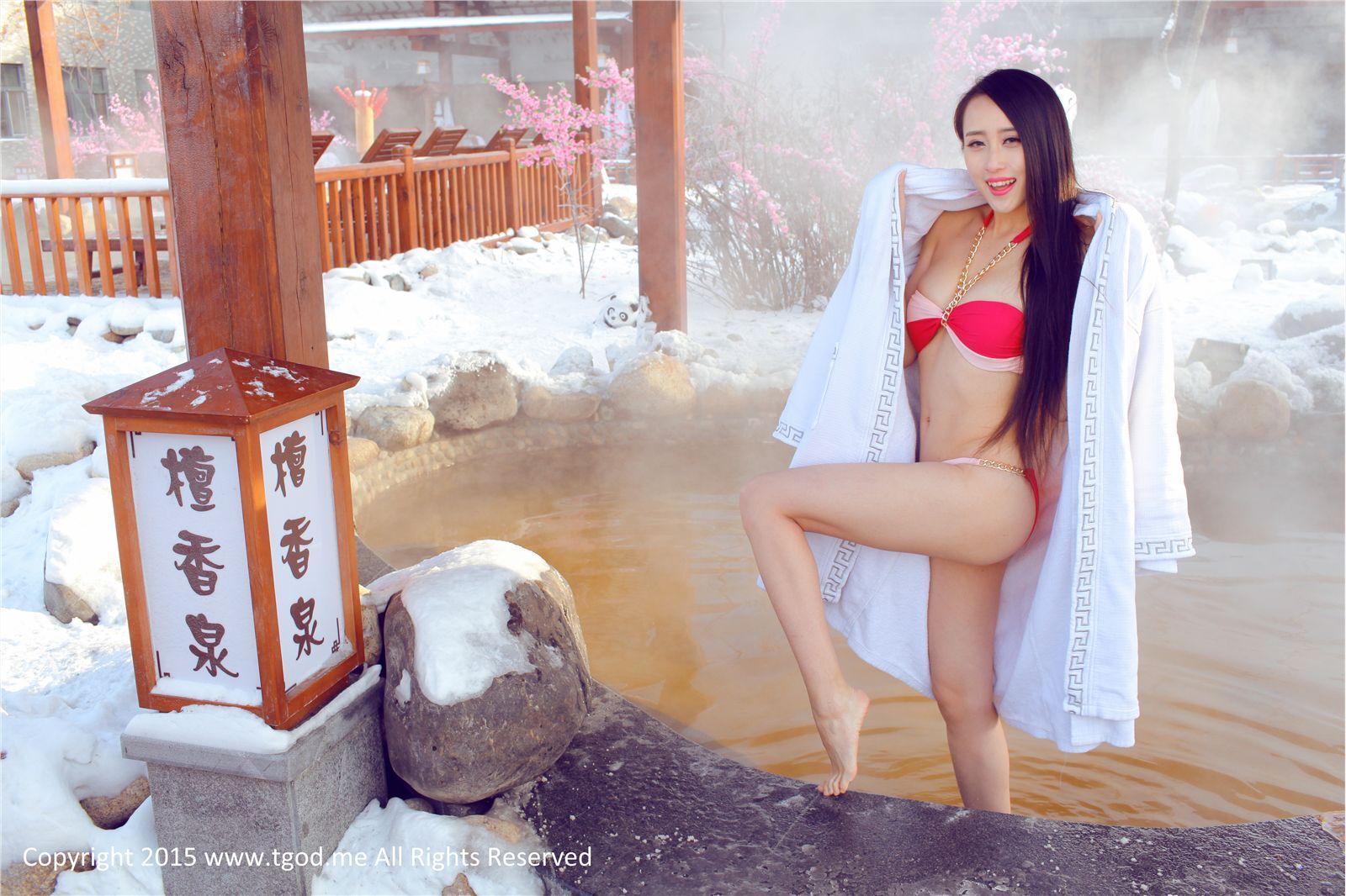 [tgod push goddess] on April 30, 2015, goddess drives to Daqing Lindian north country hot spring Luo WANYING