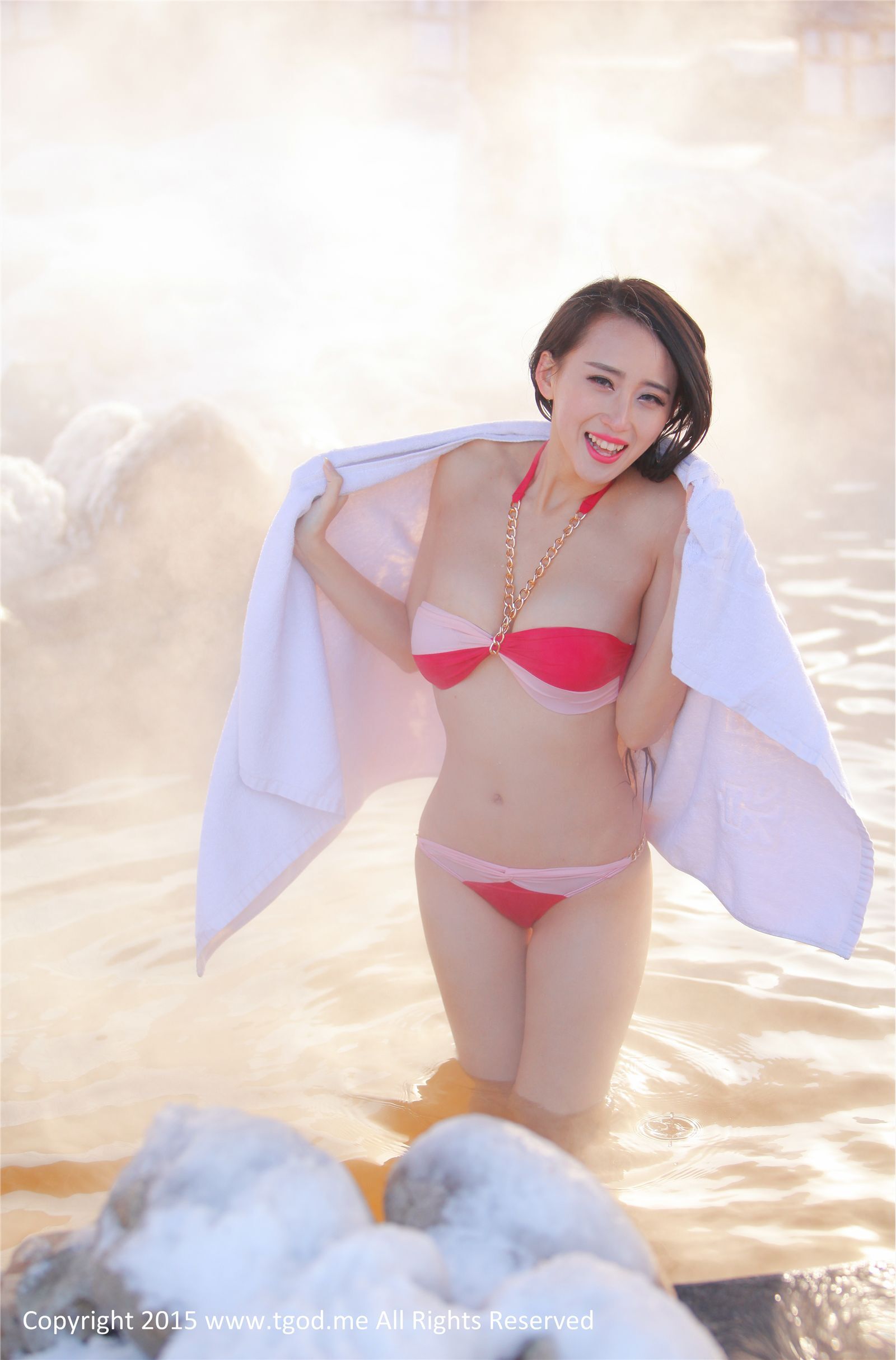 [tgod push goddess] on April 30, 2015, goddess drives to Daqing Lindian north country hot spring Luo WANYING