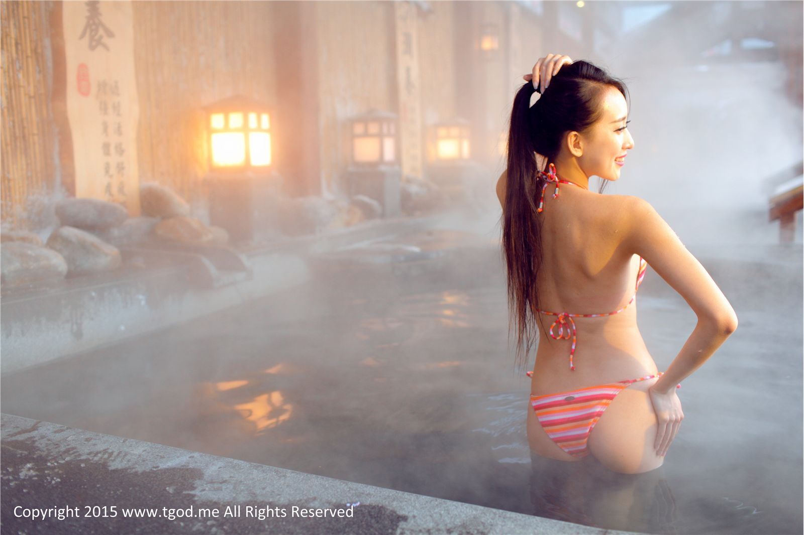 [tgod push goddess] on April 30, 2015, goddess drives to Daqing Lindian north country hot spring Luo WANYING