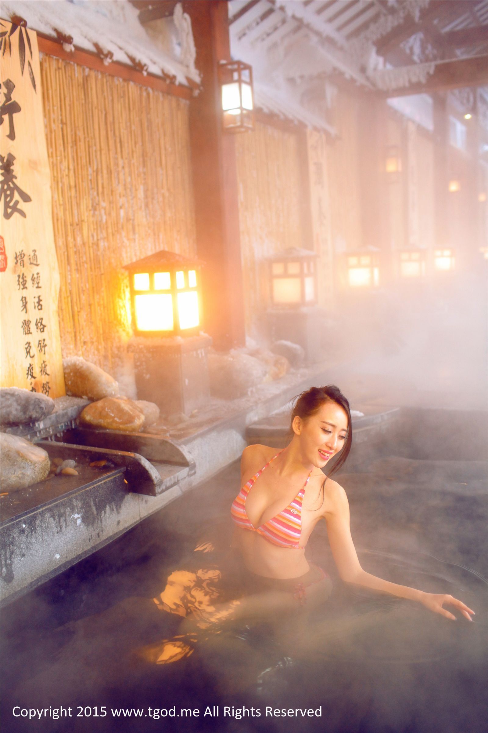 [tgod push goddess] on April 30, 2015, goddess drives to Daqing Lindian north country hot spring Luo WANYING