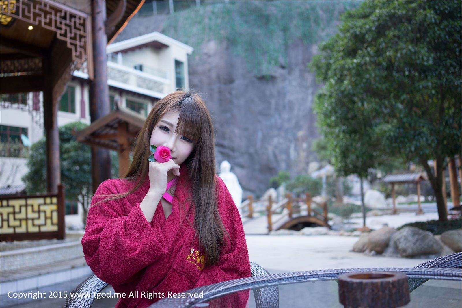 [tgod push goddess] April 23, 2015: akiki Zhu Ruomu of Niutoushan hot spring in Wuyi