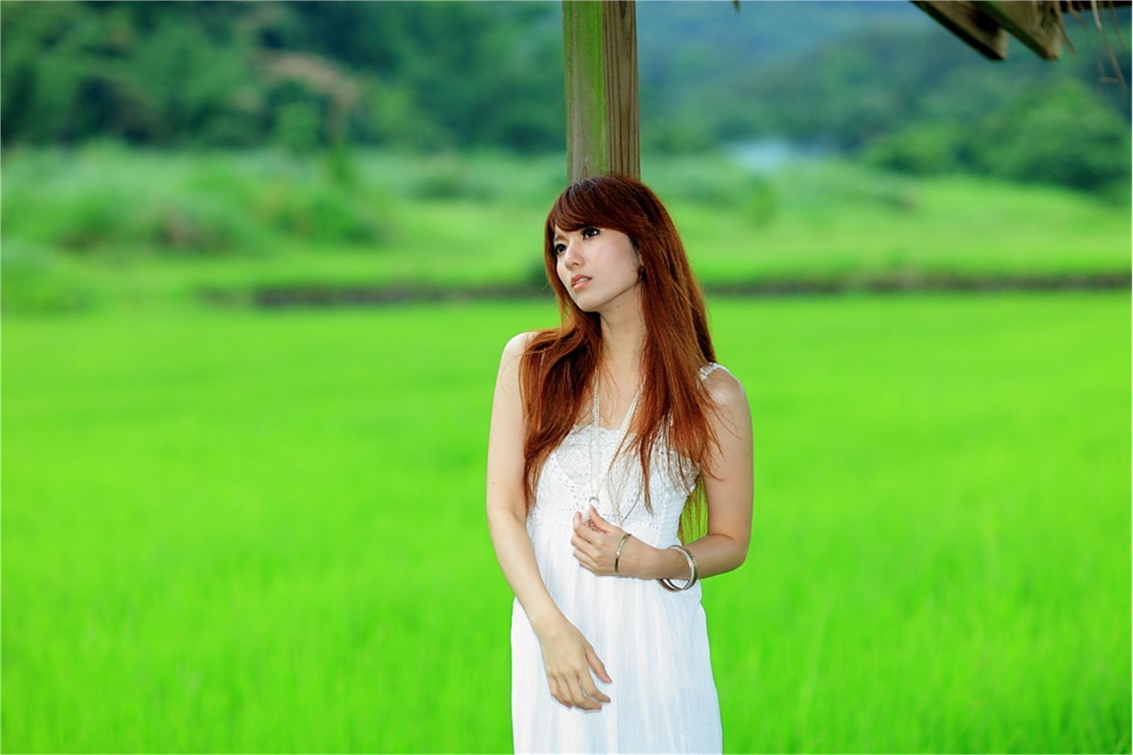 台湾清纯美女小静农场初夏田园风光写真