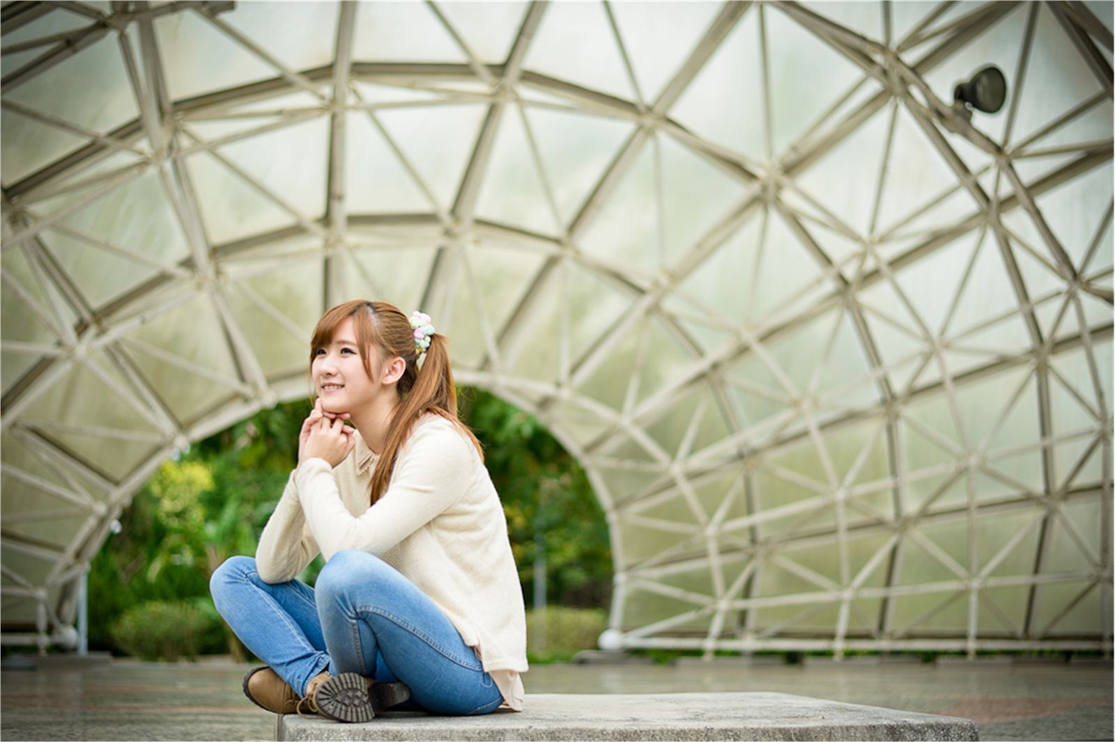 台湾清纯美女 思嫺-台北士林官邸外拍写真