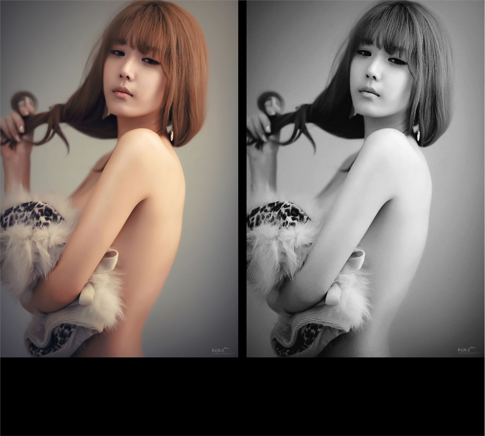 South Korean supermodel Xu Yunmei's sexy fur photo