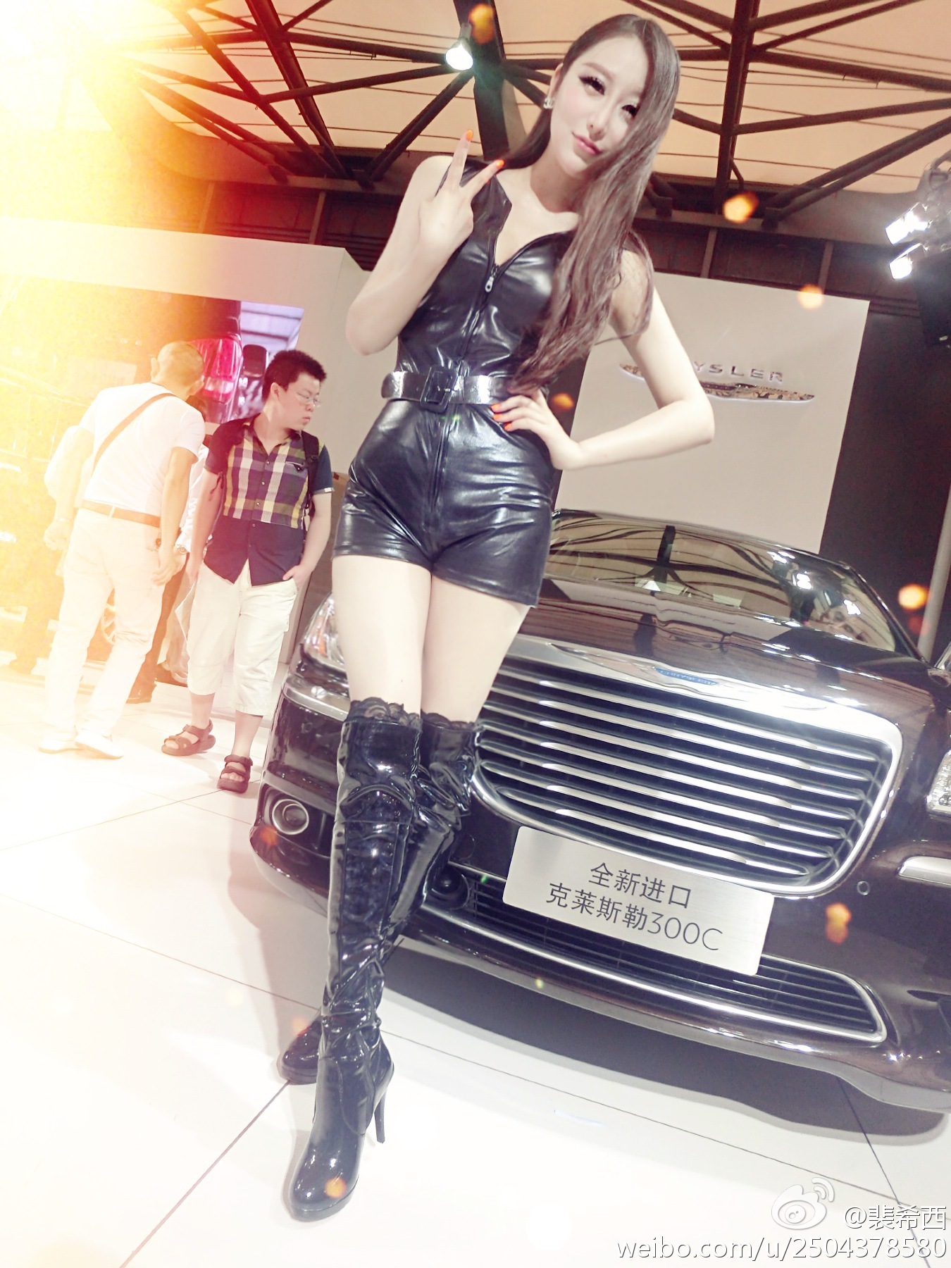 Sexy luxury milk car model - Peixi black silk long leg sister 1