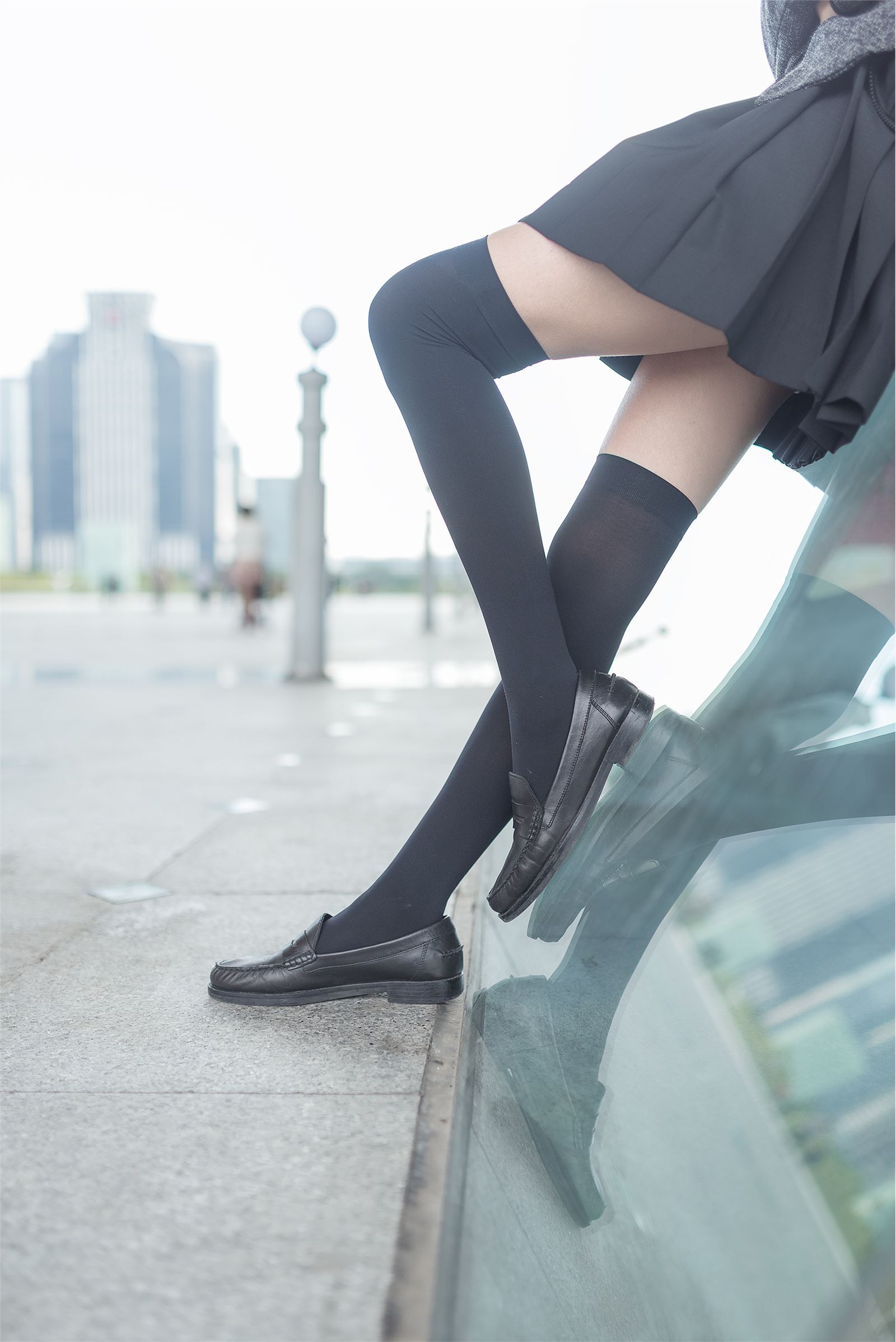 No.003 black silk legs outdoor