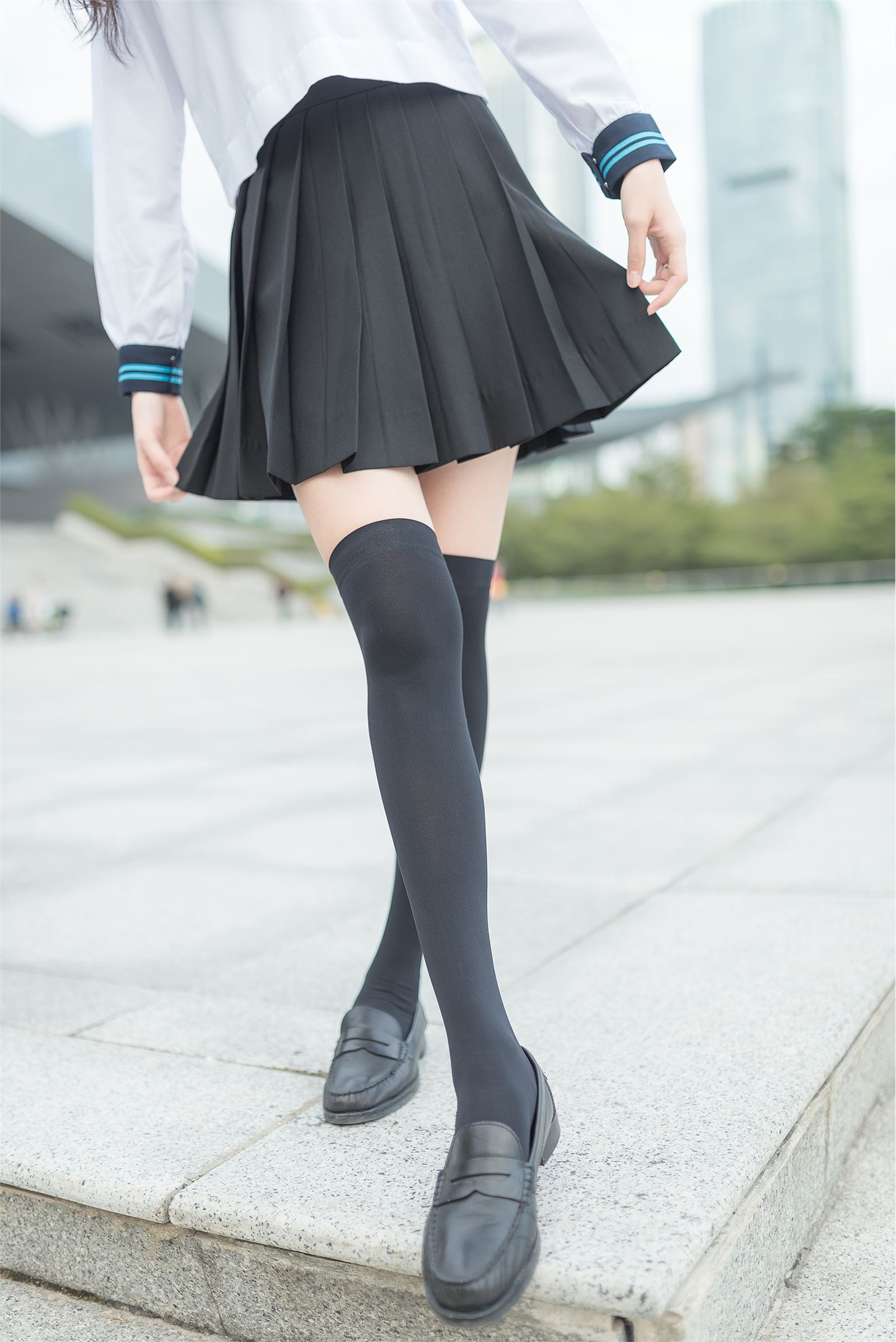 No.003 black silk legs outdoor