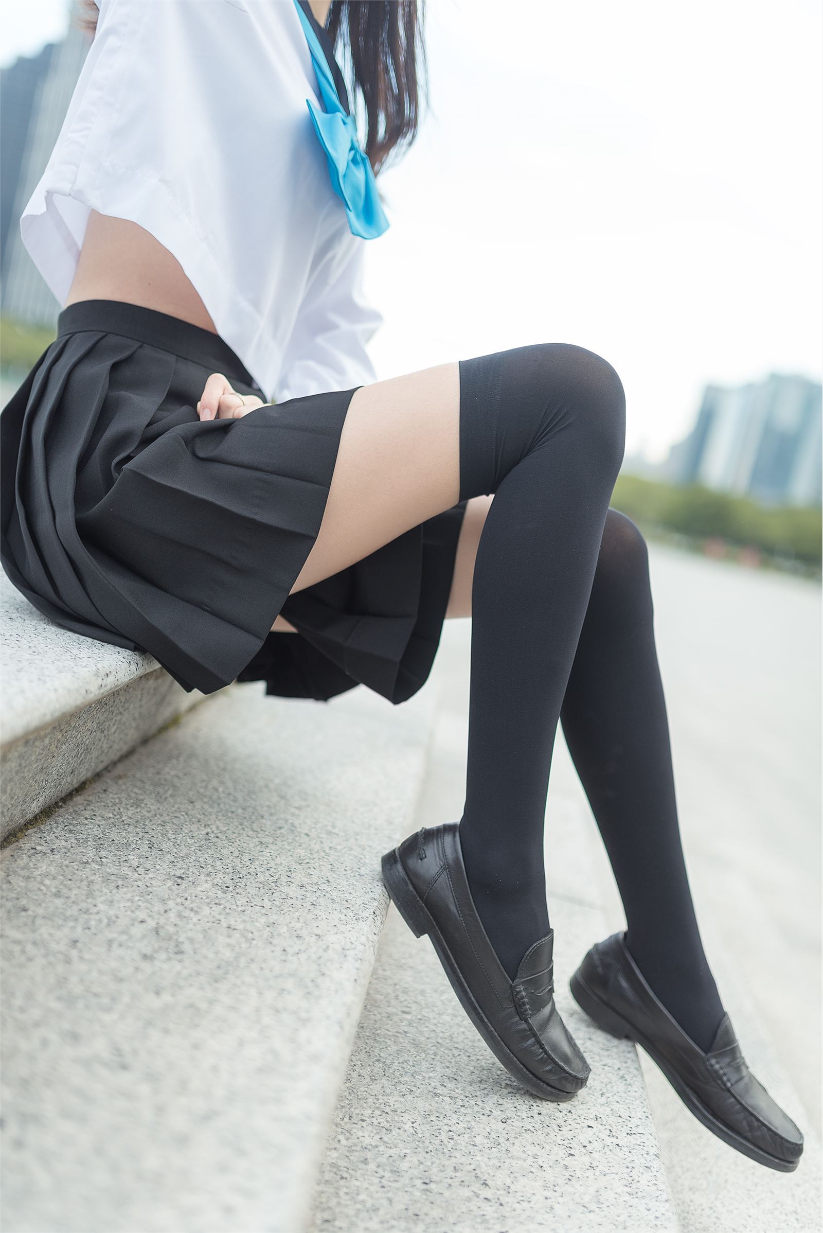 No.003 black silk legs outdoor