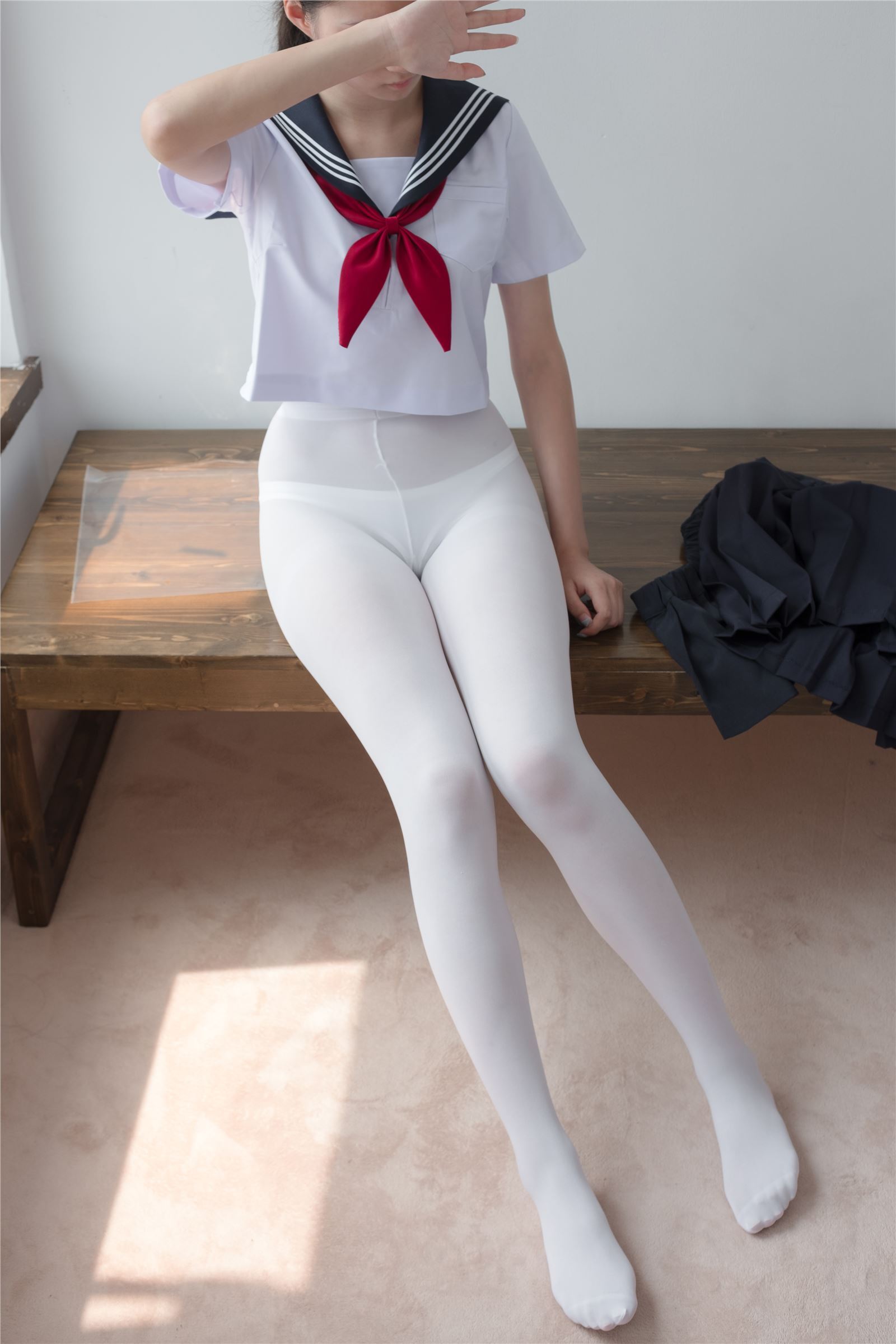 爱花写真 - [ALPHA-003] 白丝水手服