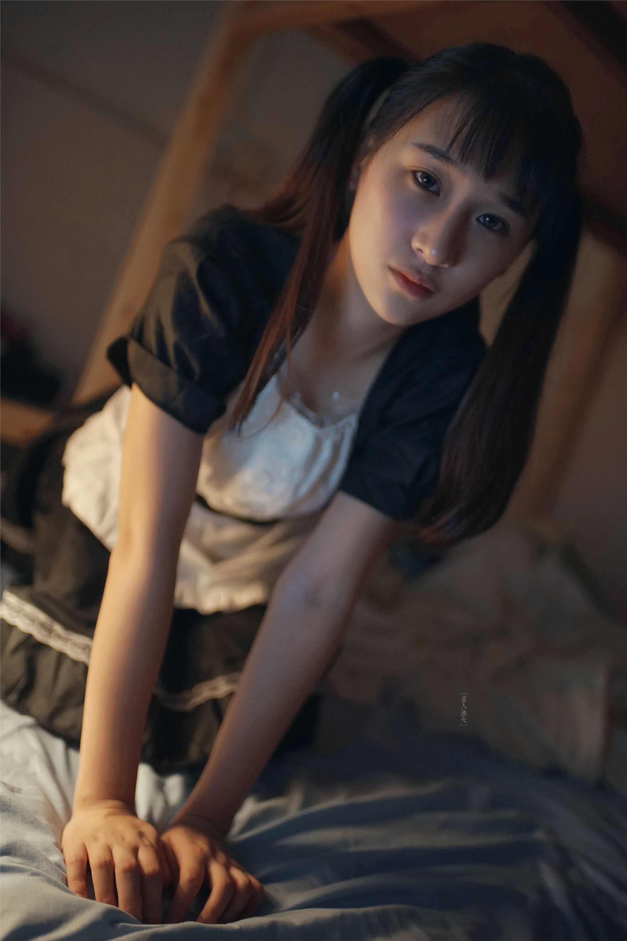 Shenzhen school uniform double horsetail cute girl maid's trip to Hong Kong