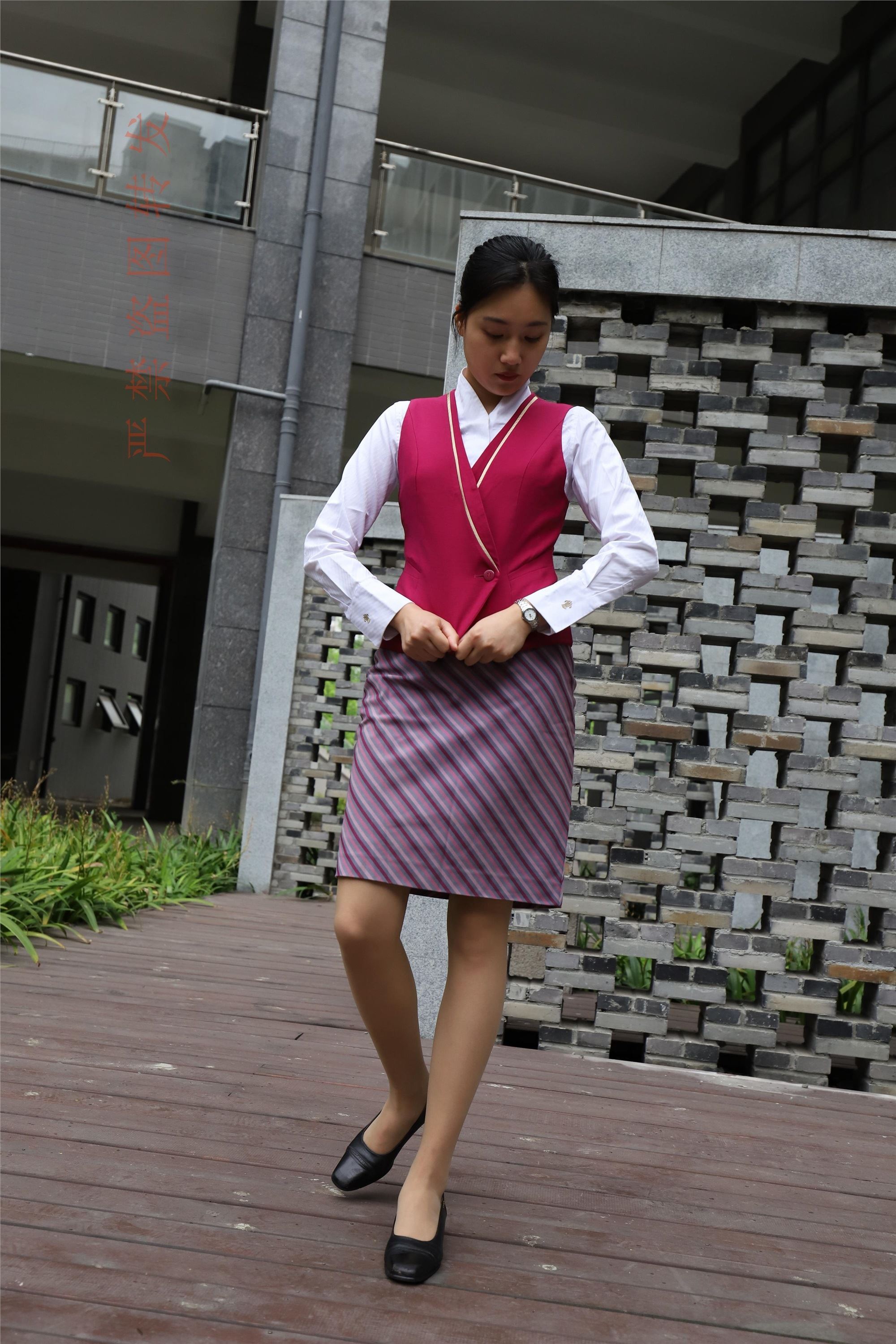 Watermelon set may 2018 activity model 2 flight attendant uniform 3