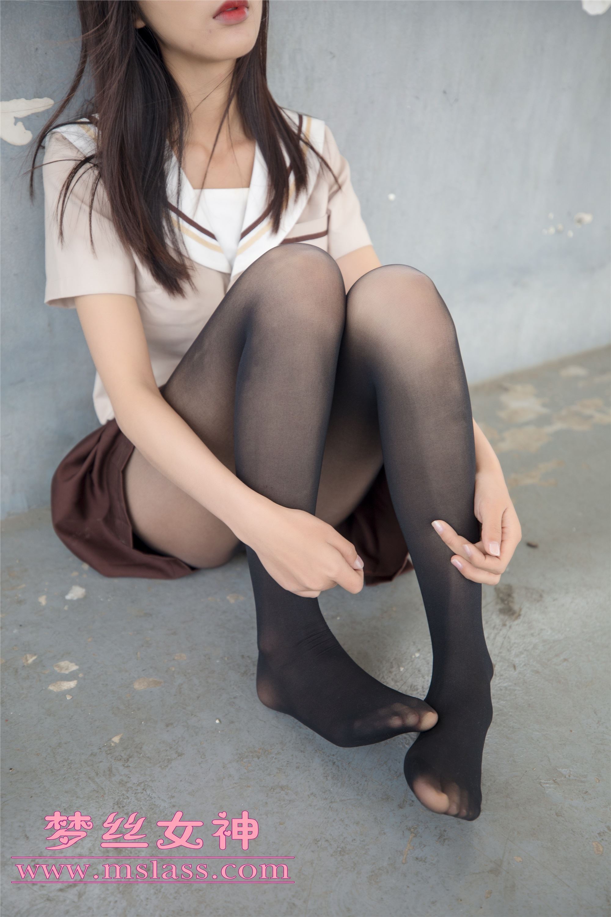 Mslass dream silk goddess JK black stockings of Xuexin College