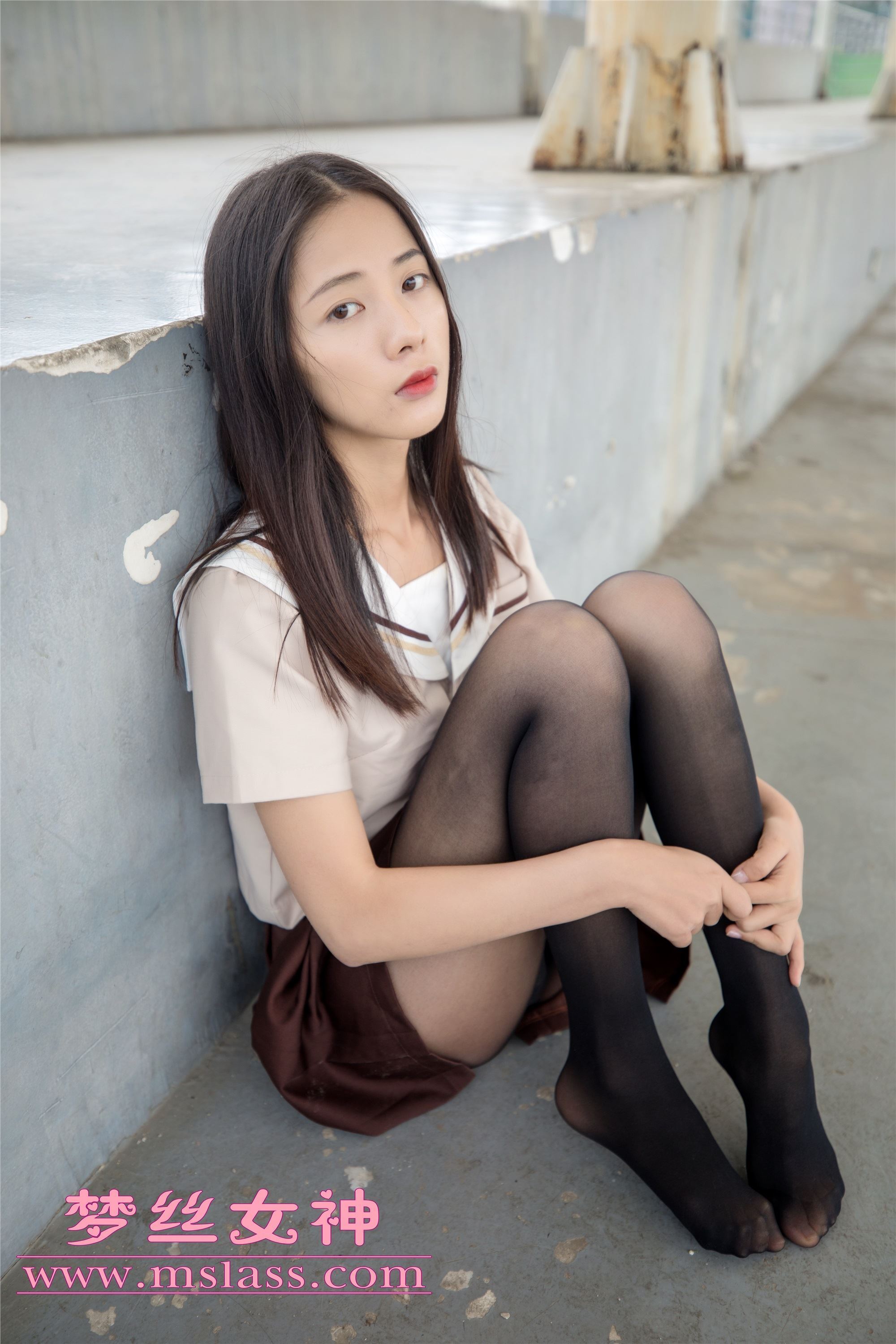 Mslass dream silk goddess JK black stockings of Xuexin College