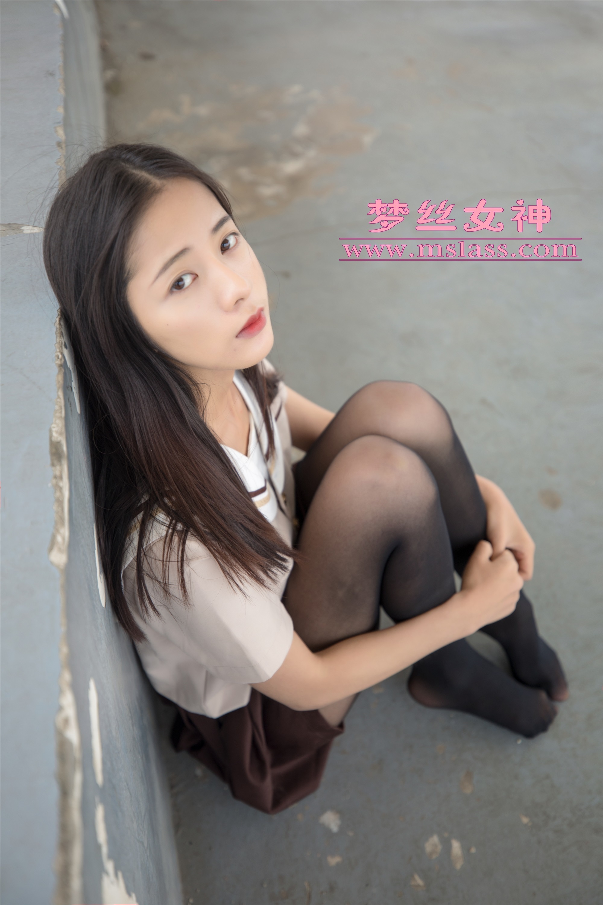 Mslass dream silk goddess JK black stockings of Xuexin College