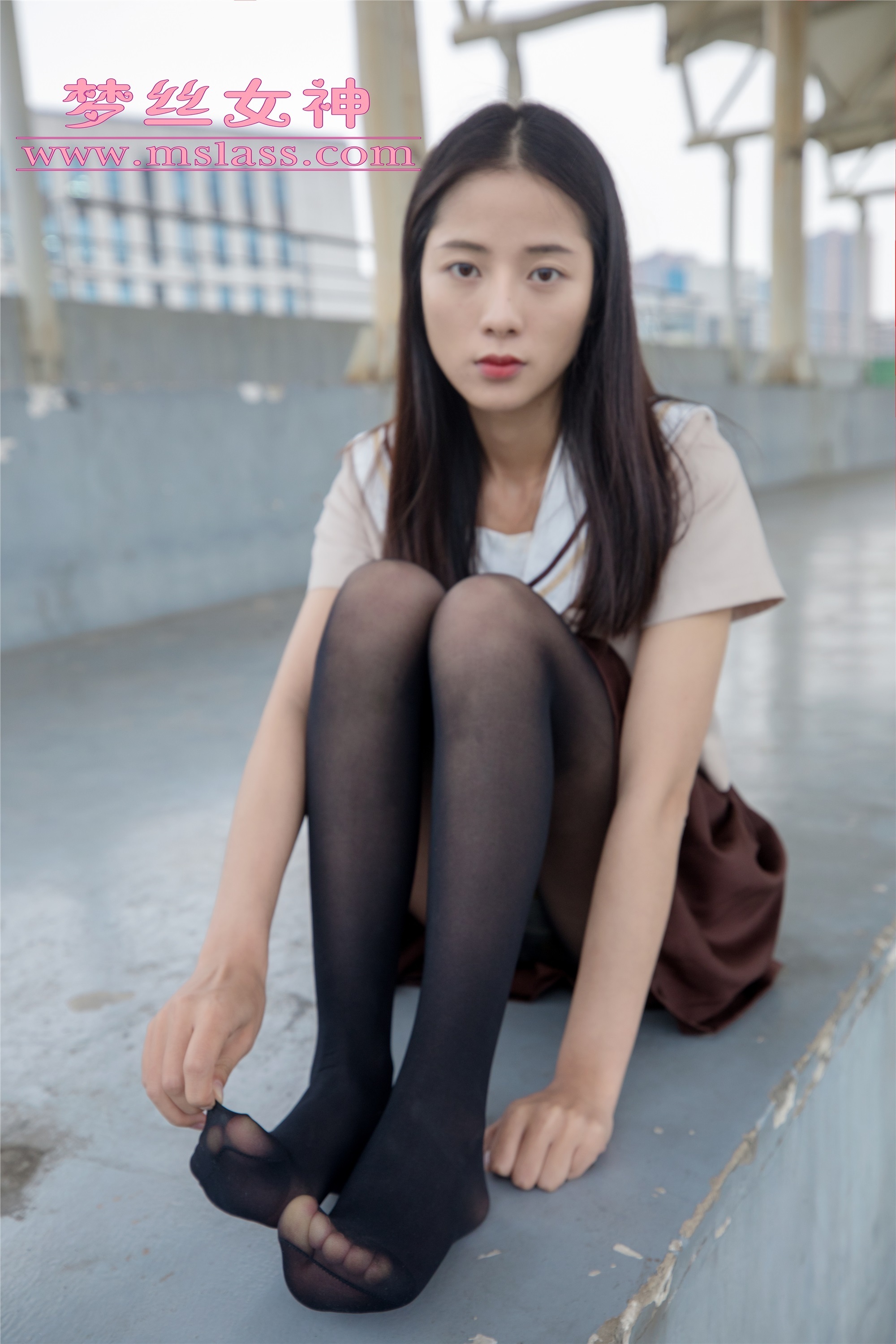 Mslass dream silk goddess JK black stockings of Xuexin College