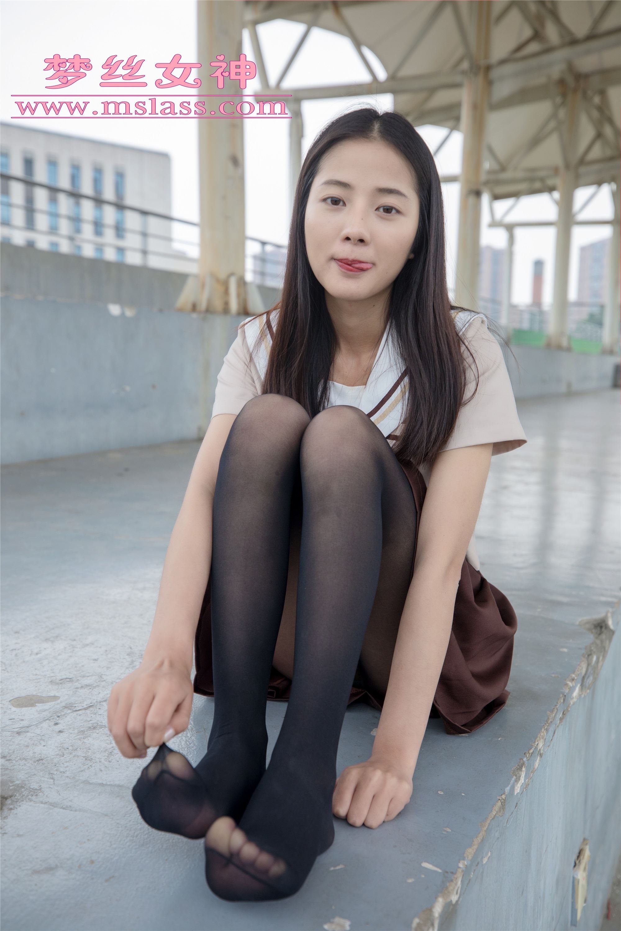 Mslass dream silk goddess JK black stockings of Xuexin College