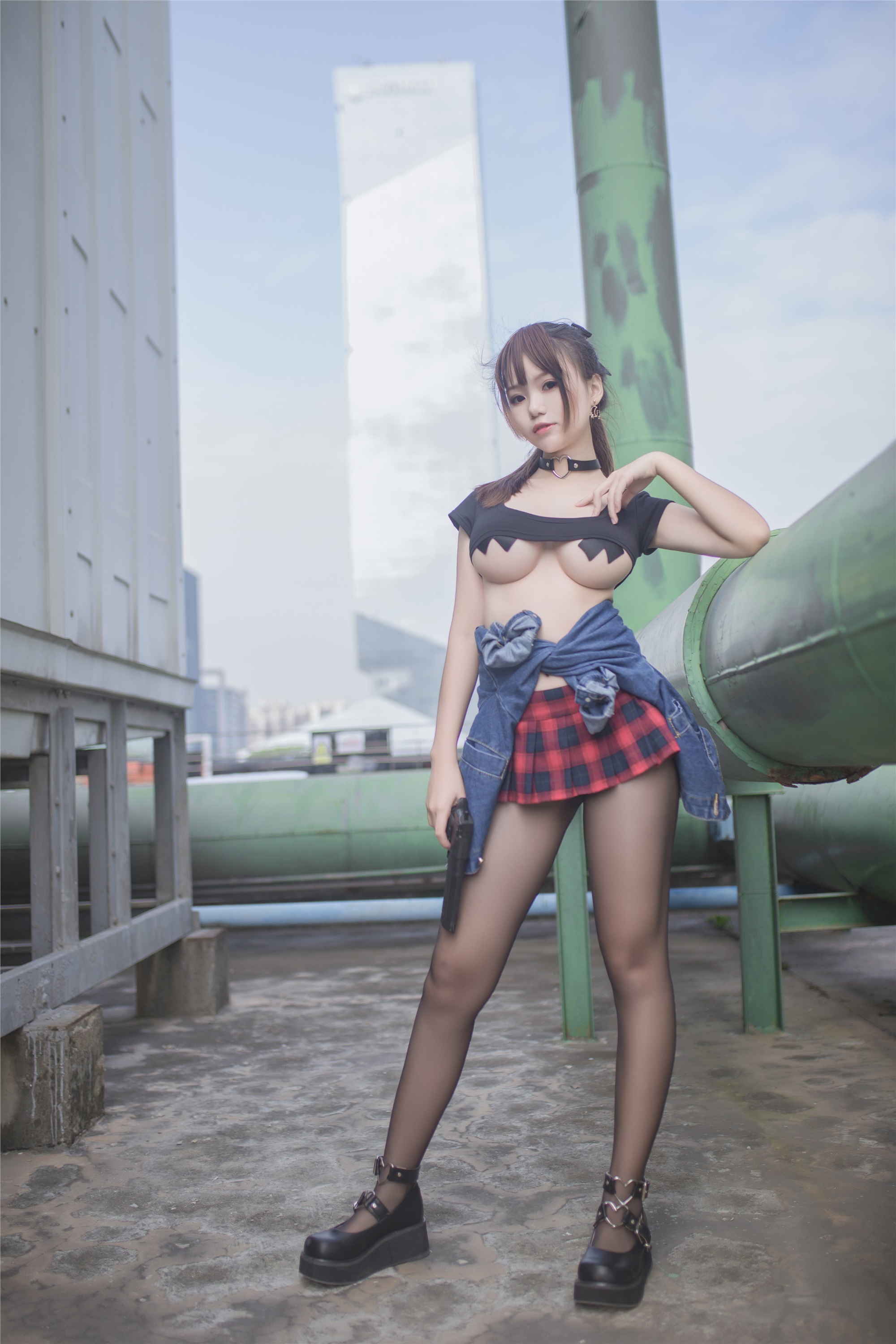 Yoko house summer cos - red check