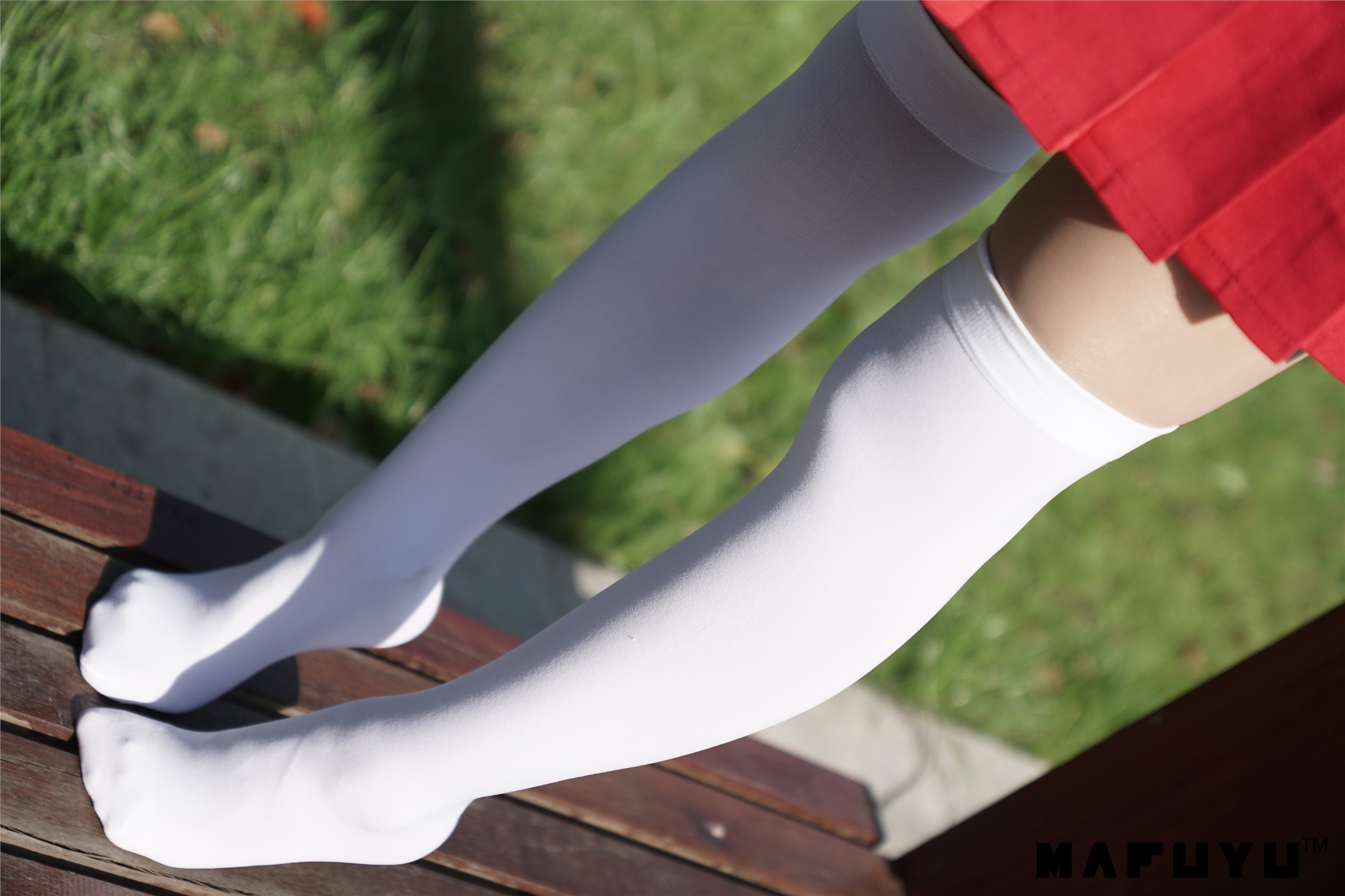 Girl and nature and white socks