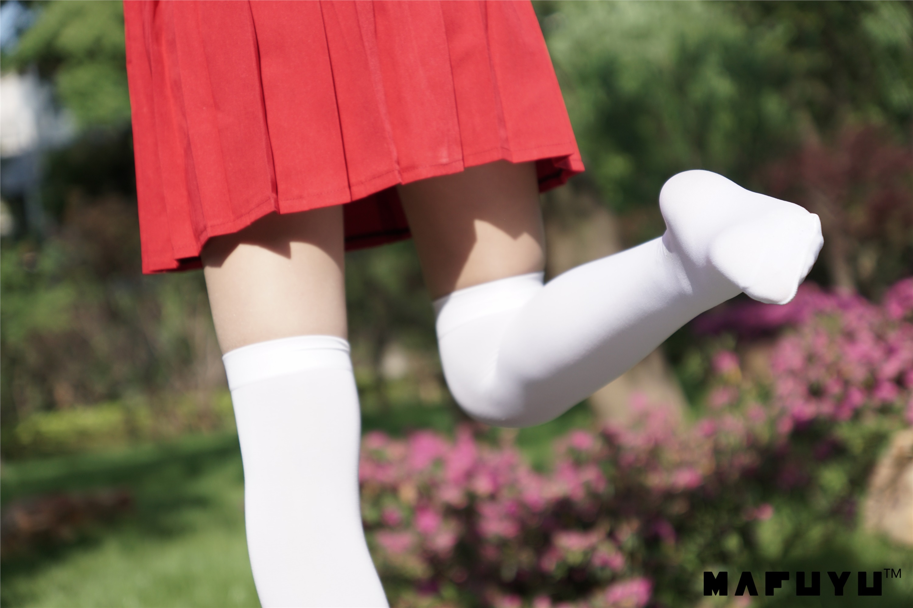 Girl and nature and white socks