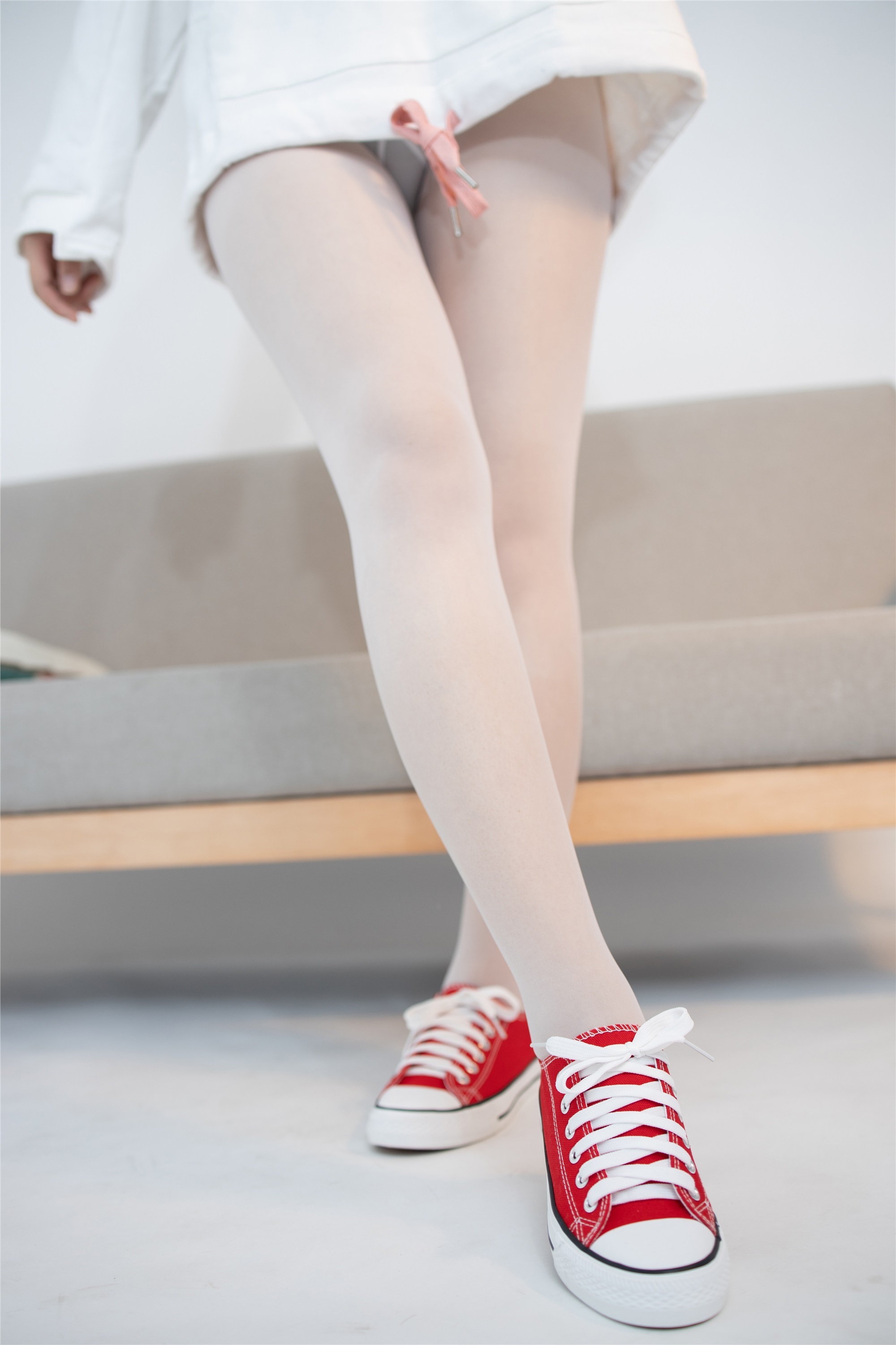 Senluo group jkfun-054 red cloth shoes white silk 13D white silk night
