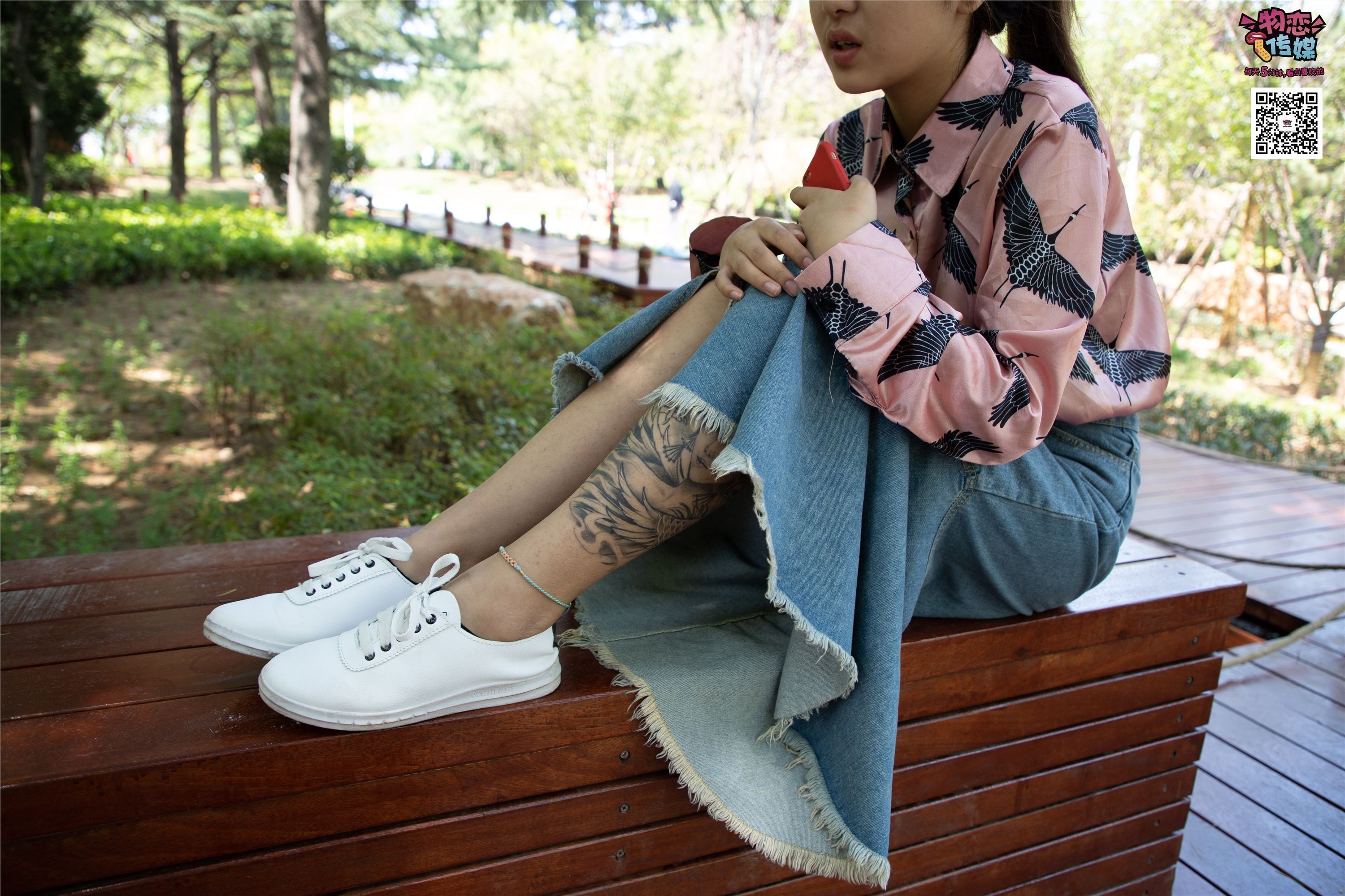 Love media no.011 pure girl next door, white shoes with black socks, cool summer