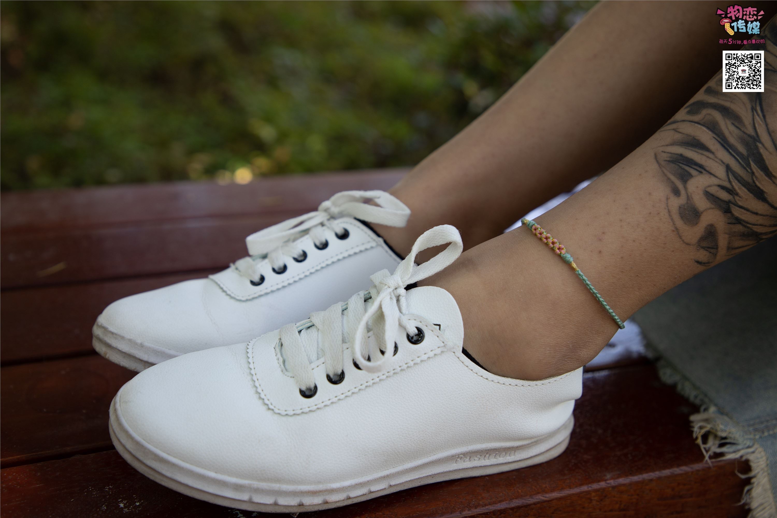 Love media no.011 pure girl next door, white shoes with black socks, cool summer