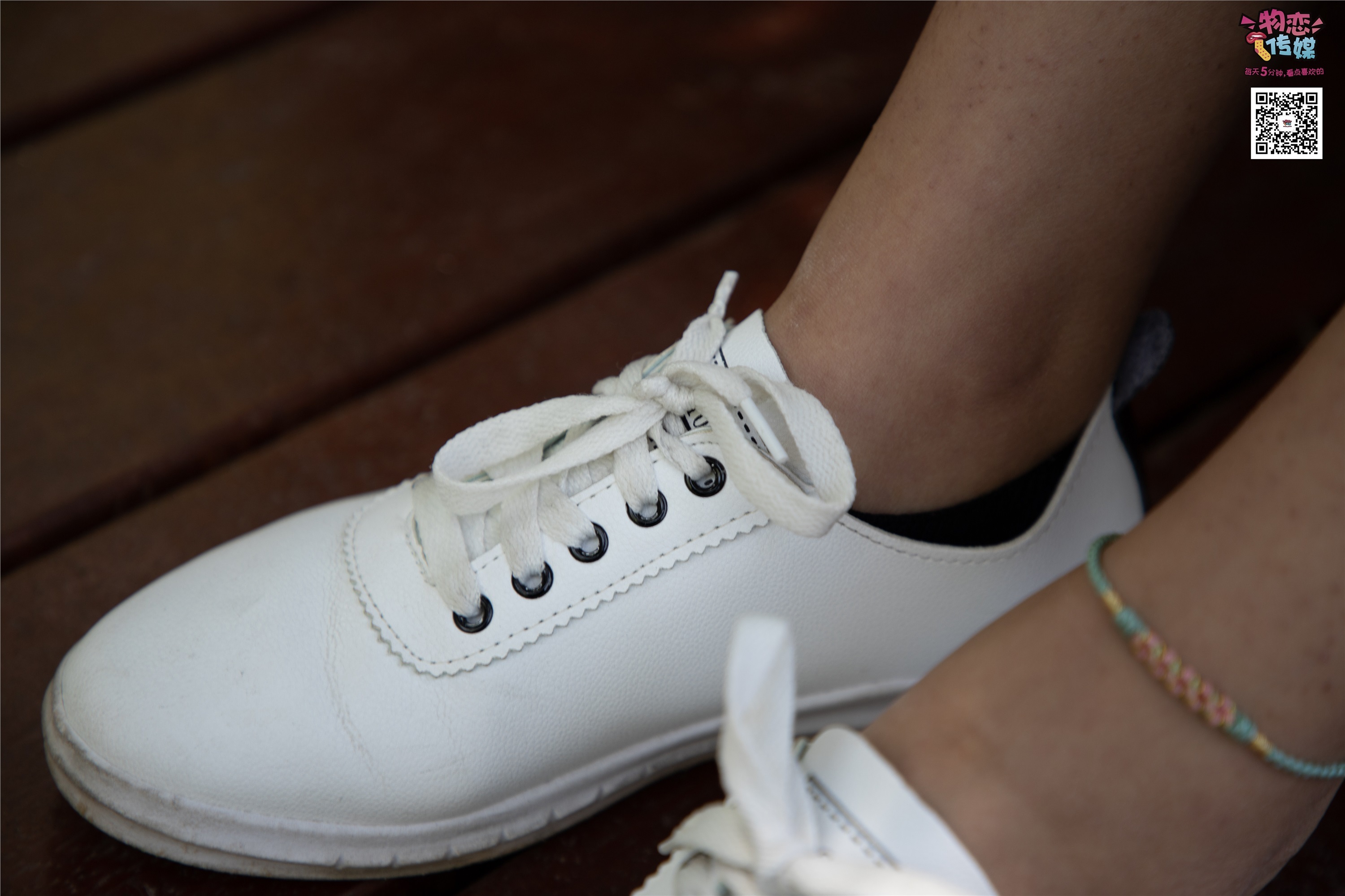 Love media no.011 pure girl next door, white shoes with black socks, cool summer