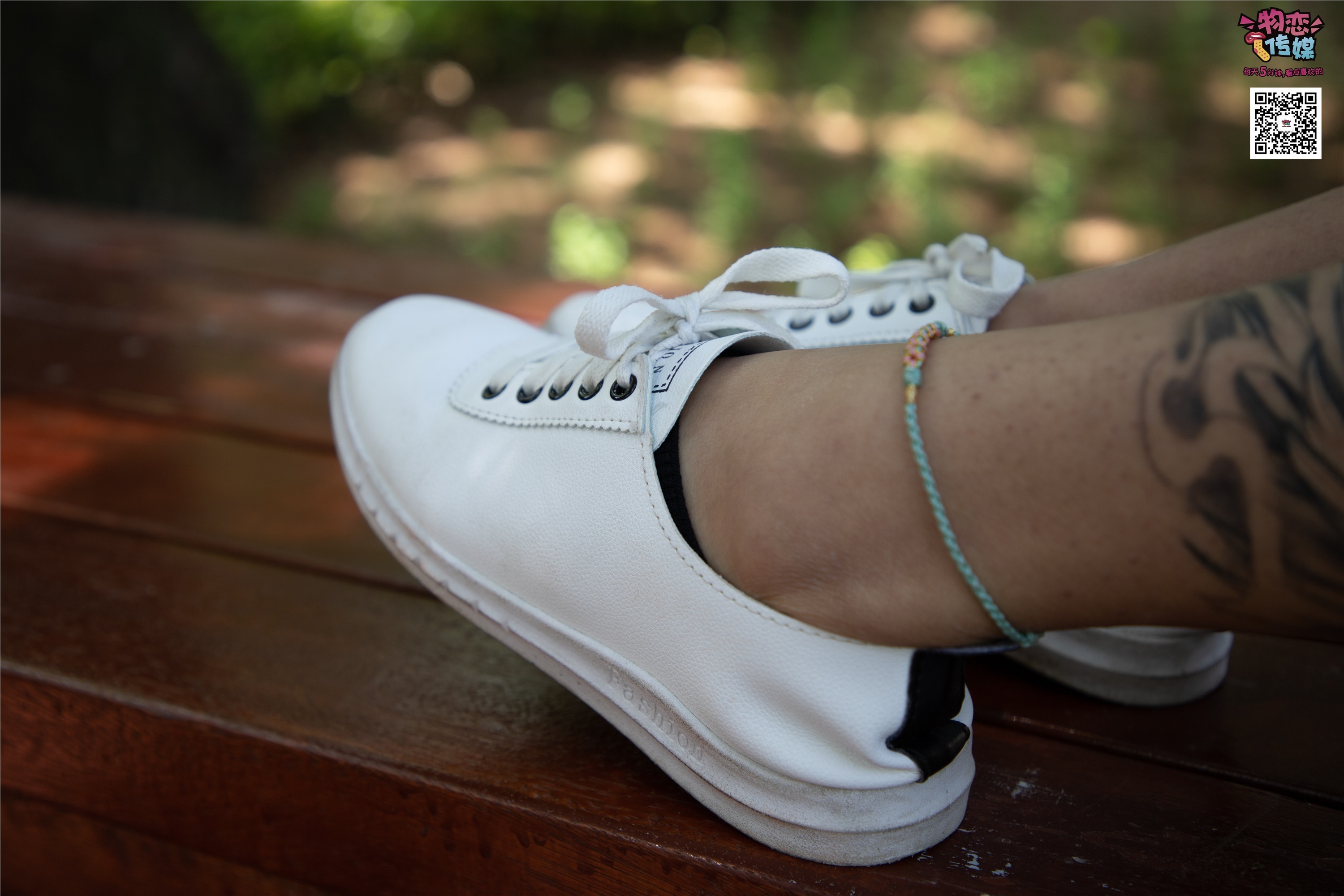 Love media no.011 pure girl next door, white shoes with black socks, cool summer