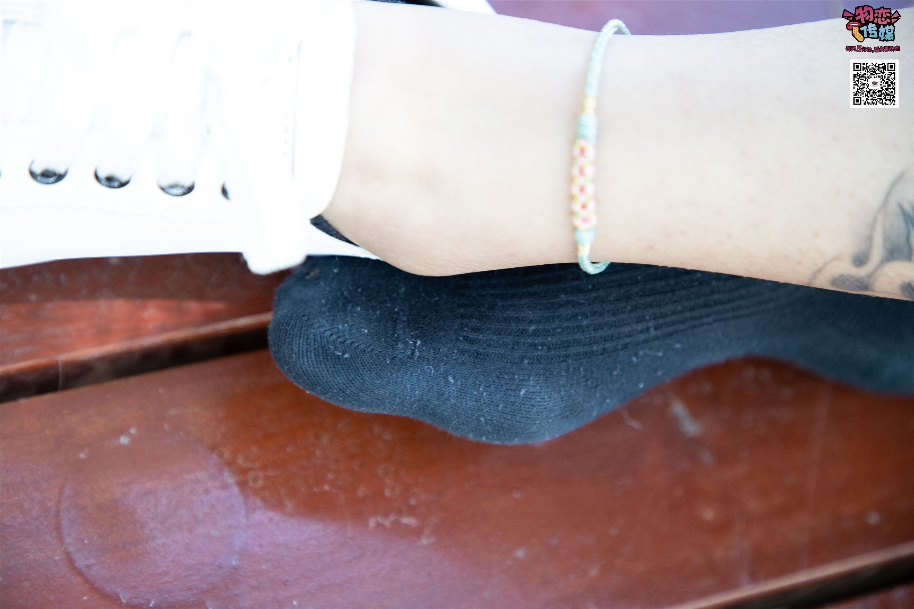 Love media no.011 pure girl next door, white shoes with black socks, cool summer