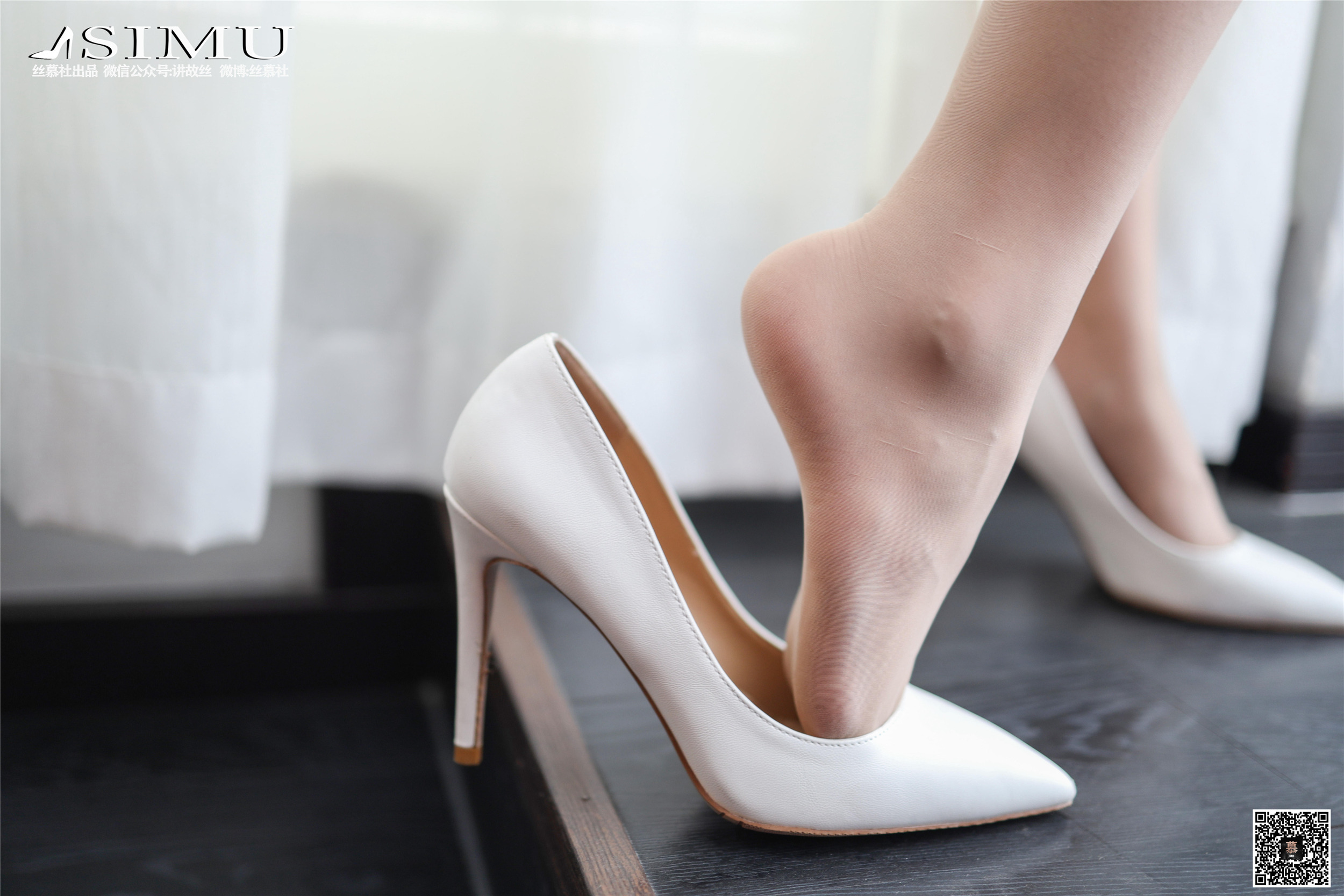 Sm229 Wenxin's white high heels