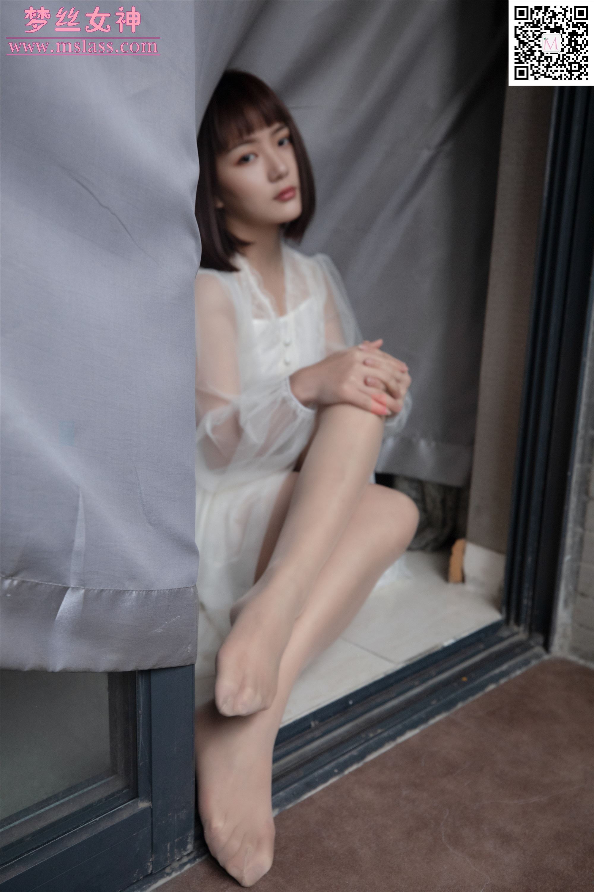 MSLASS梦丝女神 2019-11-23 Vol.073 莎莎 透明白纱裙