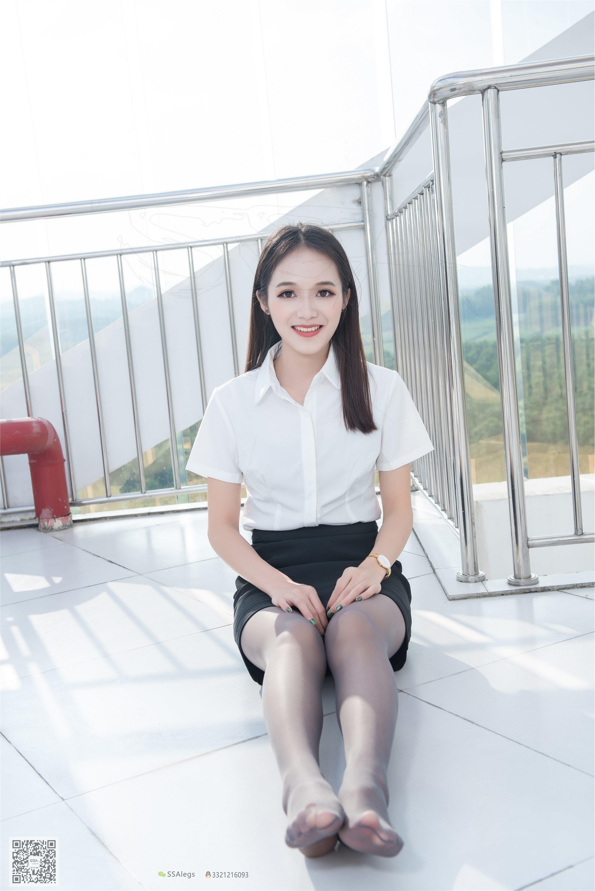 SSA silk society no.041 gray silk female secretary Lan Lan takes you to inspect the new project