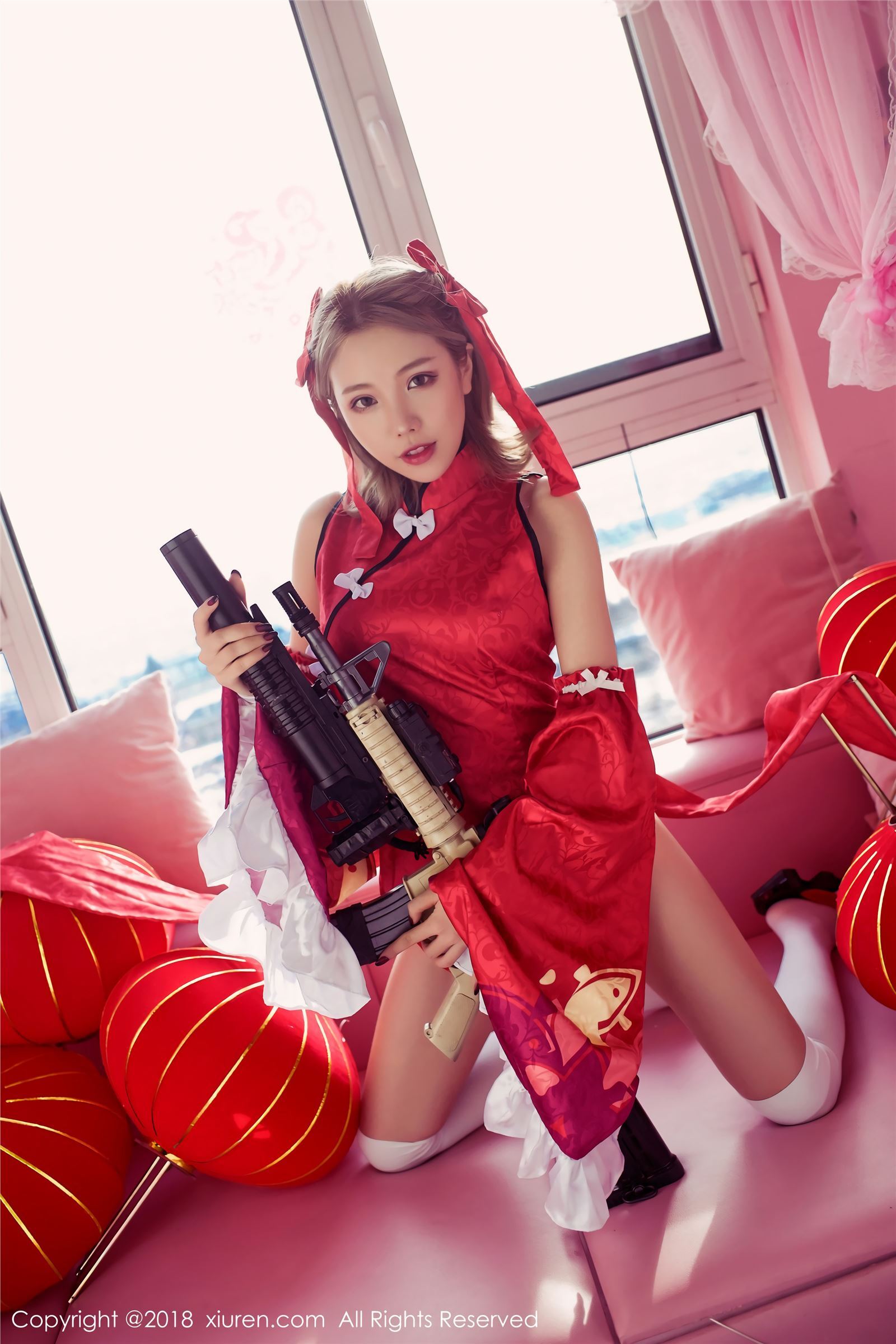 [xiuren.com] photo on January 25, 2018 no.911 cos gun girl Huang lelan