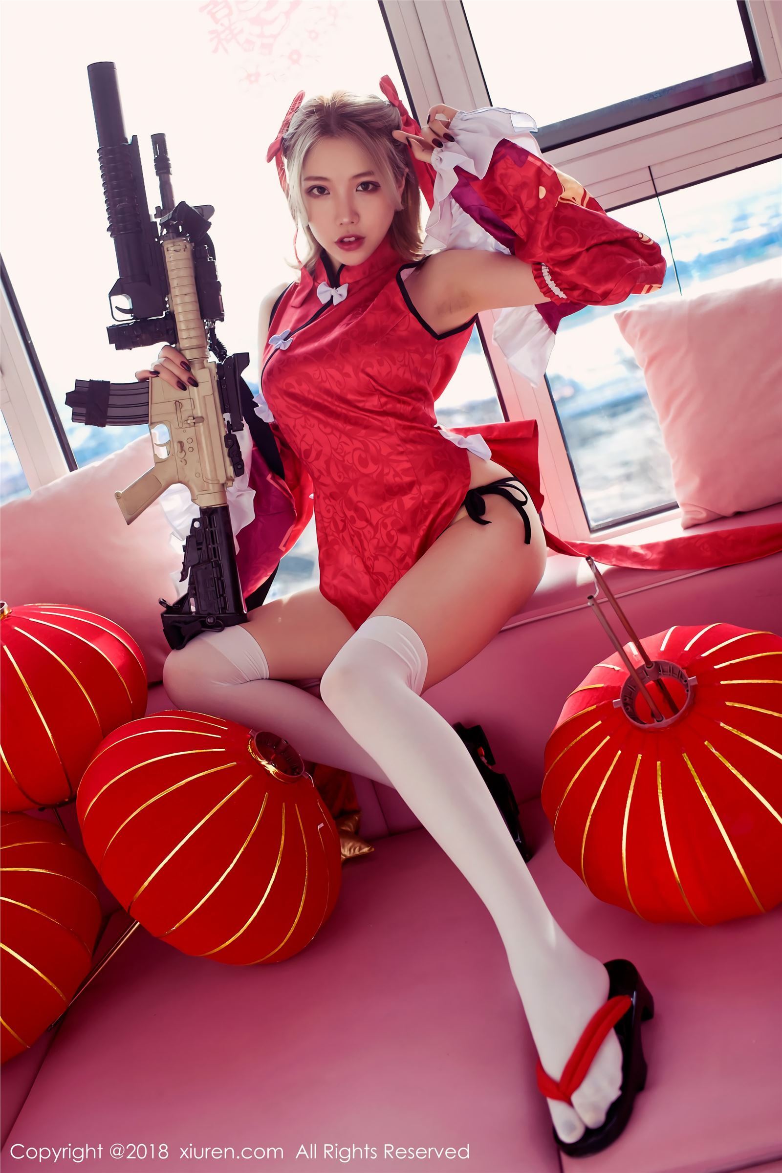 [xiuren.com] photo on January 25, 2018 no.911 cos gun girl Huang lelan