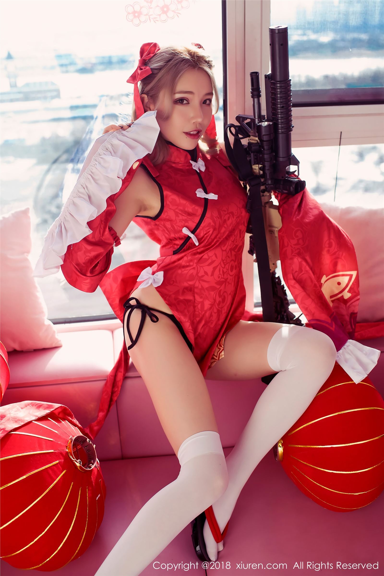 [xiuren.com] photo on January 25, 2018 no.911 cos gun girl Huang lelan