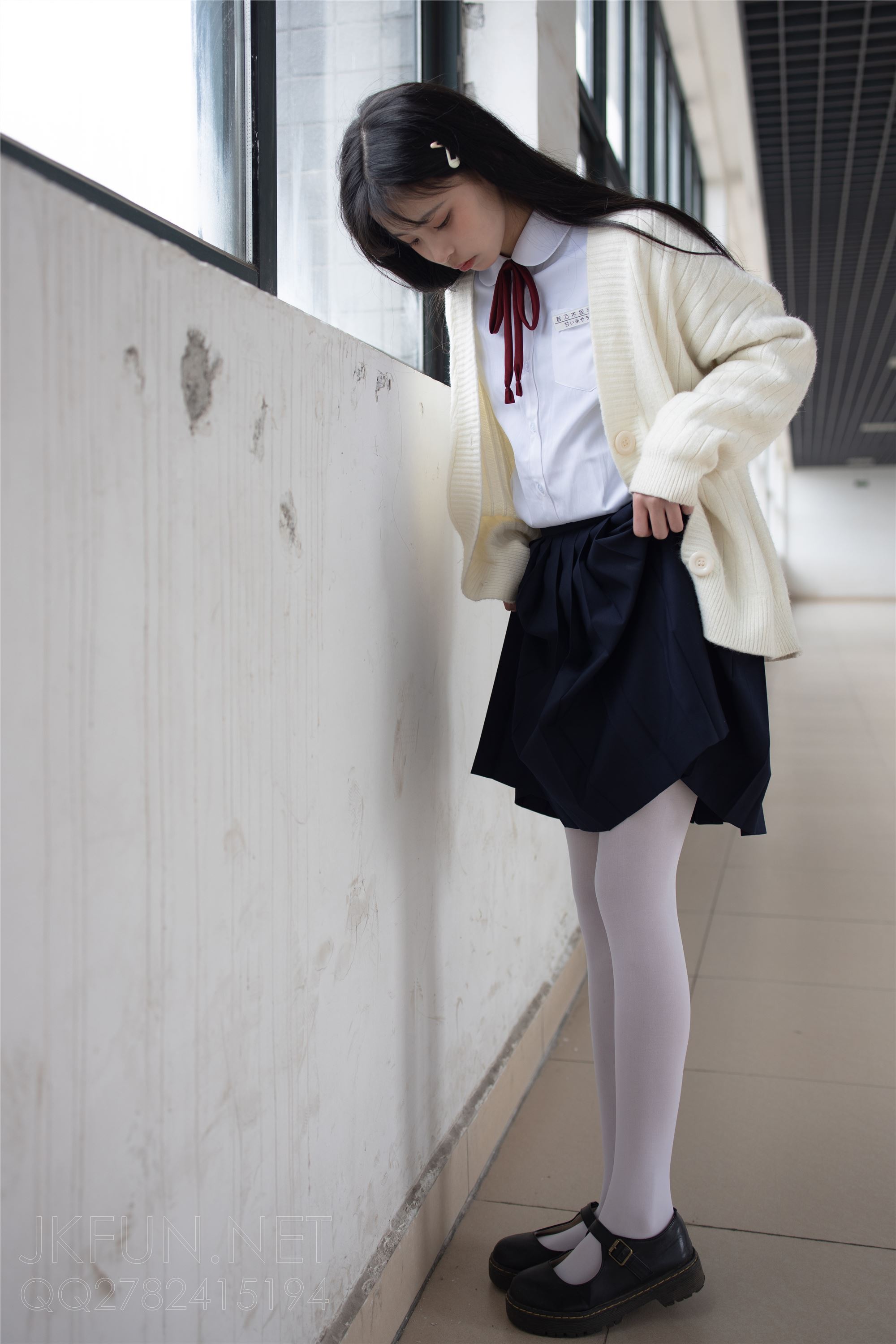[Sen Luo financial group] Rose's full photo jkfun-001 sweet rice pure white silk schoolgirl