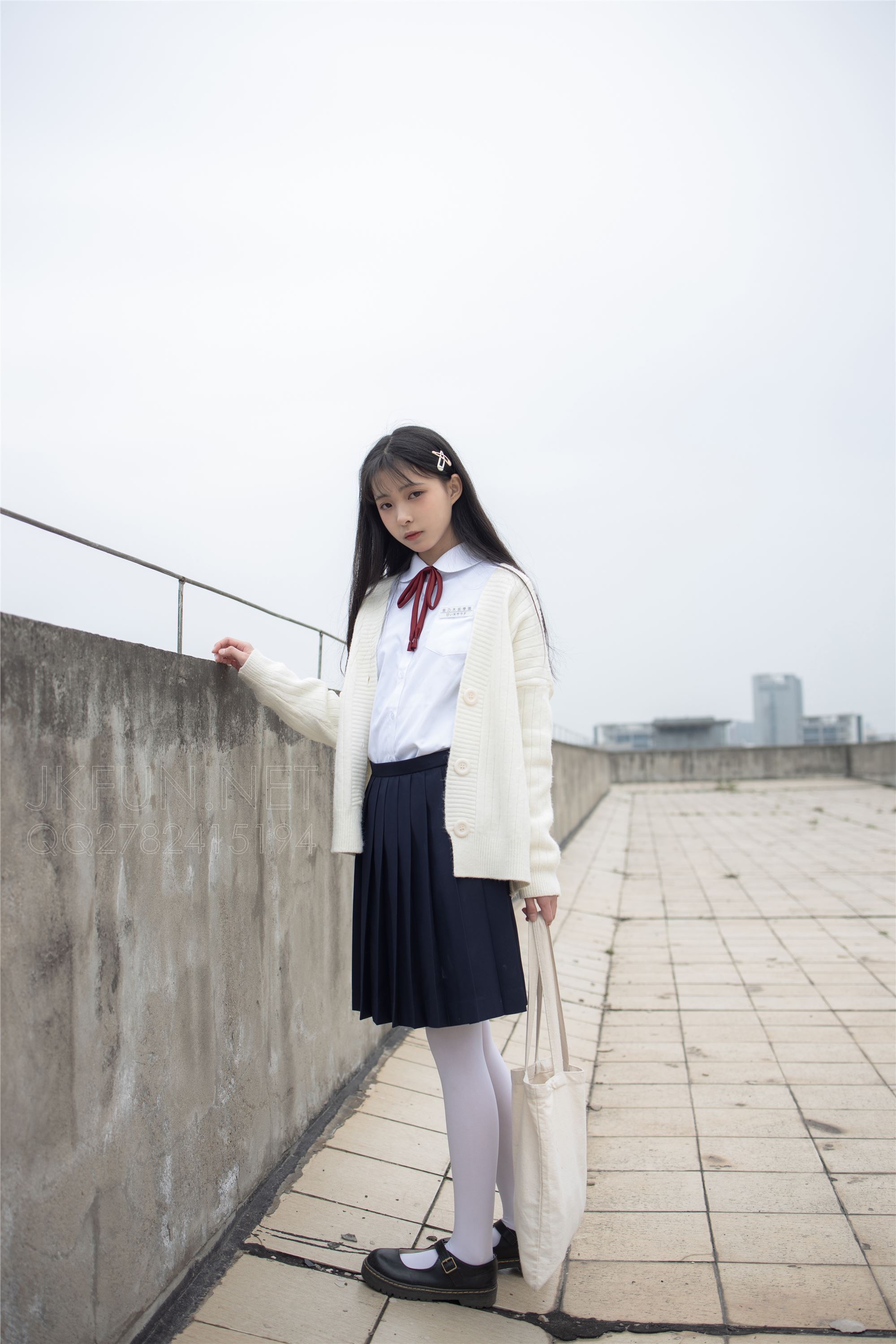 [Sen Luo financial group] Rose's full photo jkfun-001 sweet rice pure white silk schoolgirl