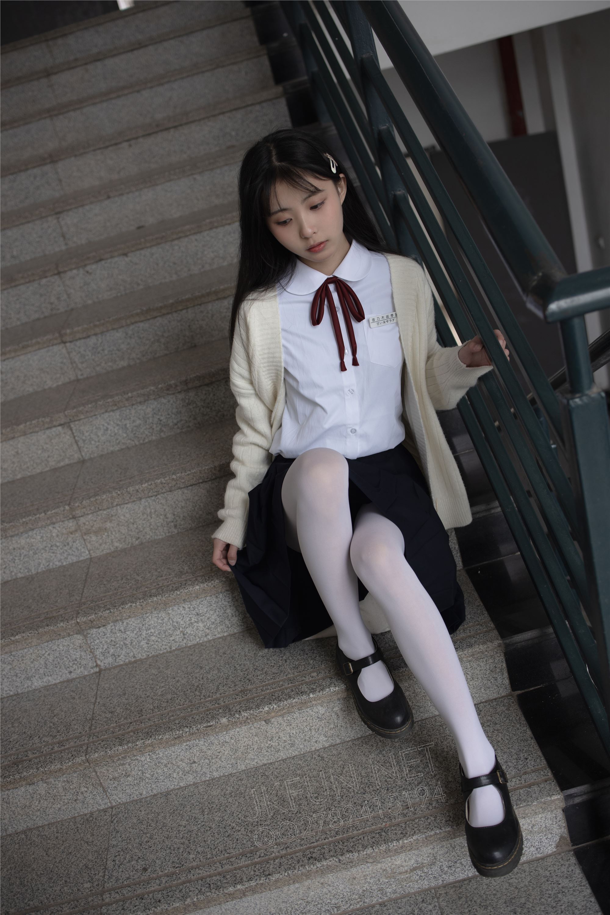 [Sen Luo financial group] Rose's full photo jkfun-001 sweet rice pure white silk schoolgirl