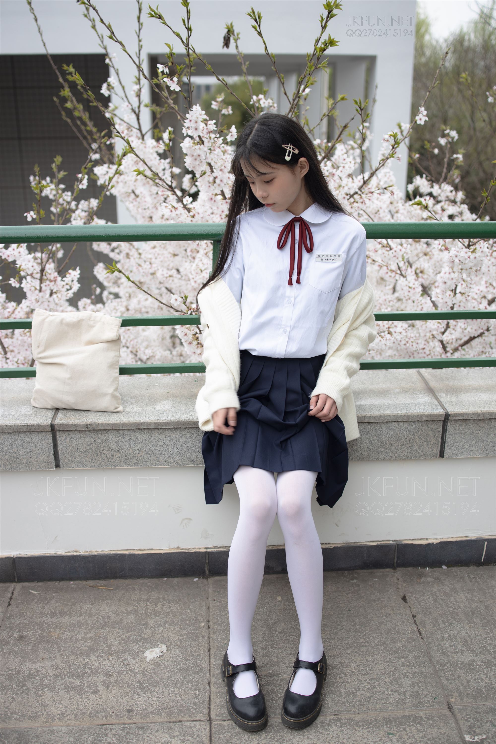 [Sen Luo financial group] Rose's full photo jkfun-001 sweet rice pure white silk schoolgirl