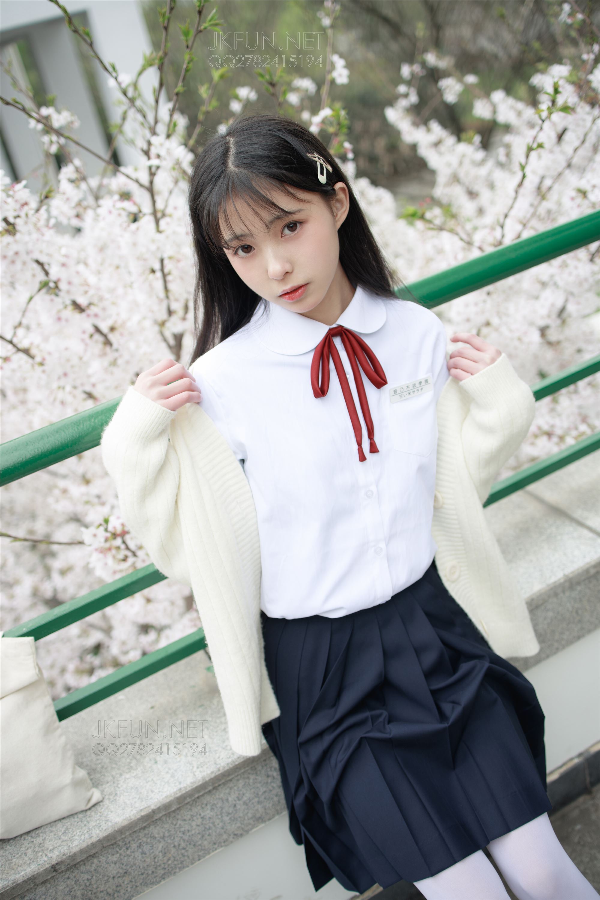 [Sen Luo financial group] Rose's full photo jkfun-001 sweet rice pure white silk schoolgirl