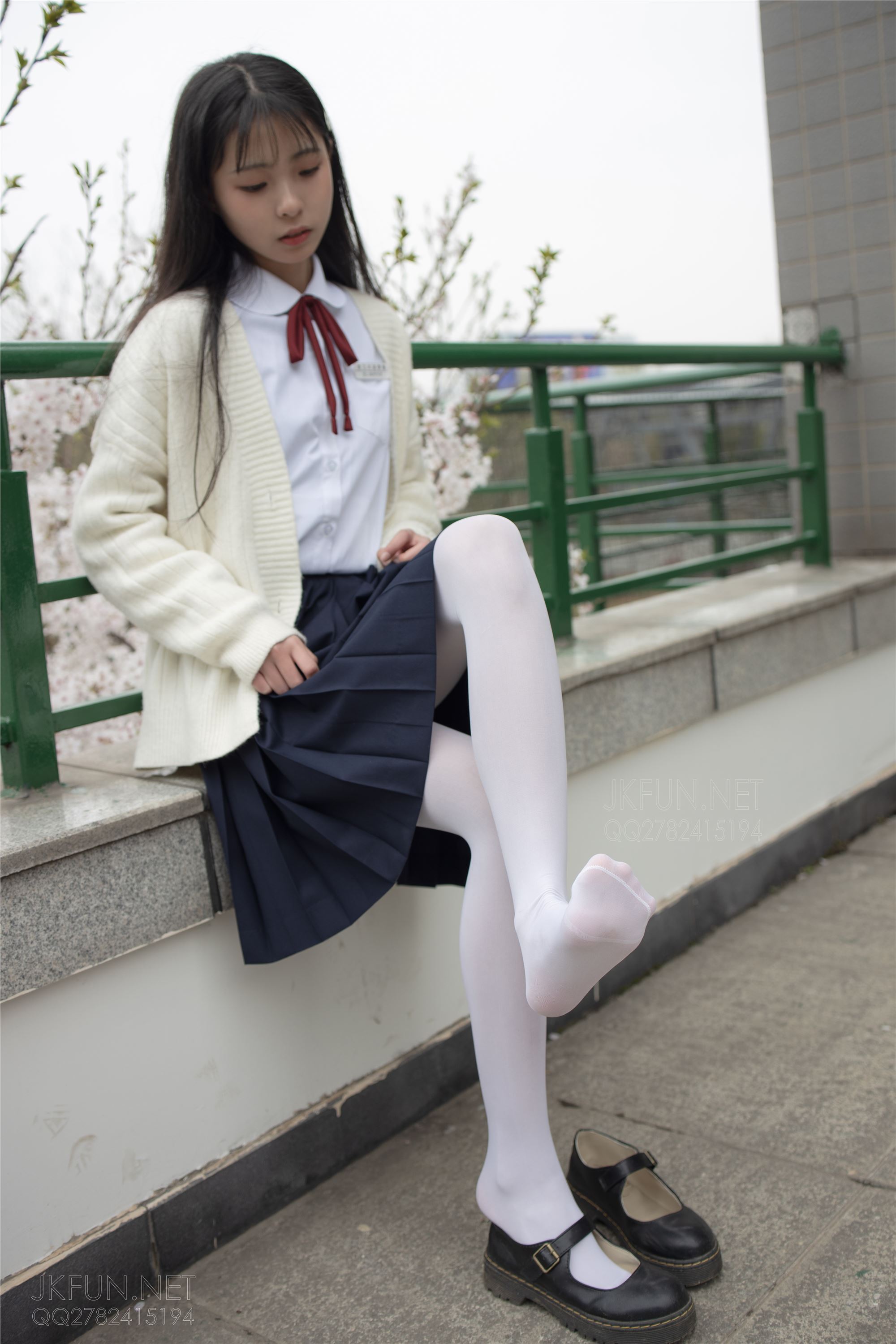 [Sen Luo financial group] Rose's full photo jkfun-001 sweet rice pure white silk schoolgirl