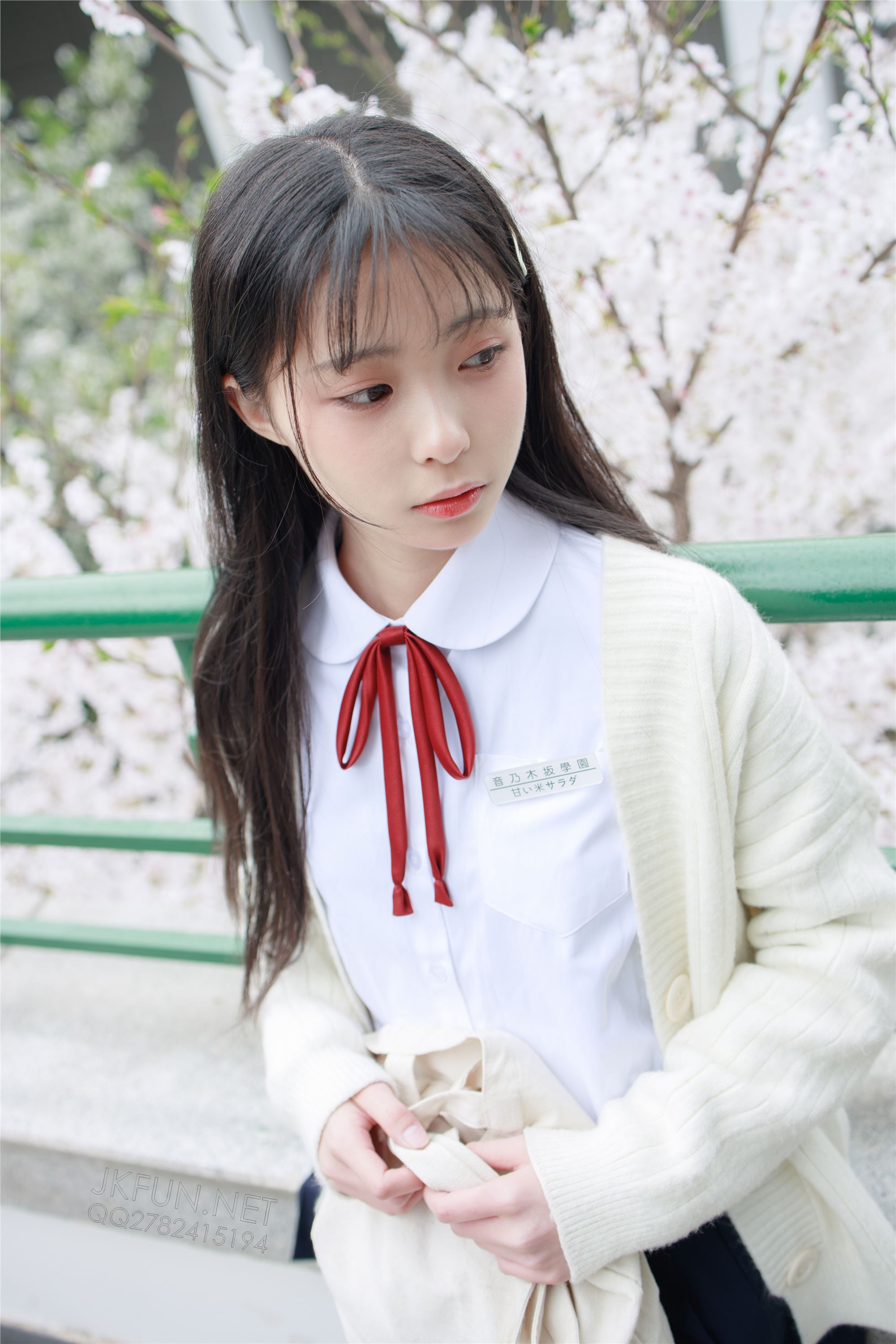 [Sen Luo financial group] Rose's full photo jkfun-001 sweet rice pure white silk schoolgirl