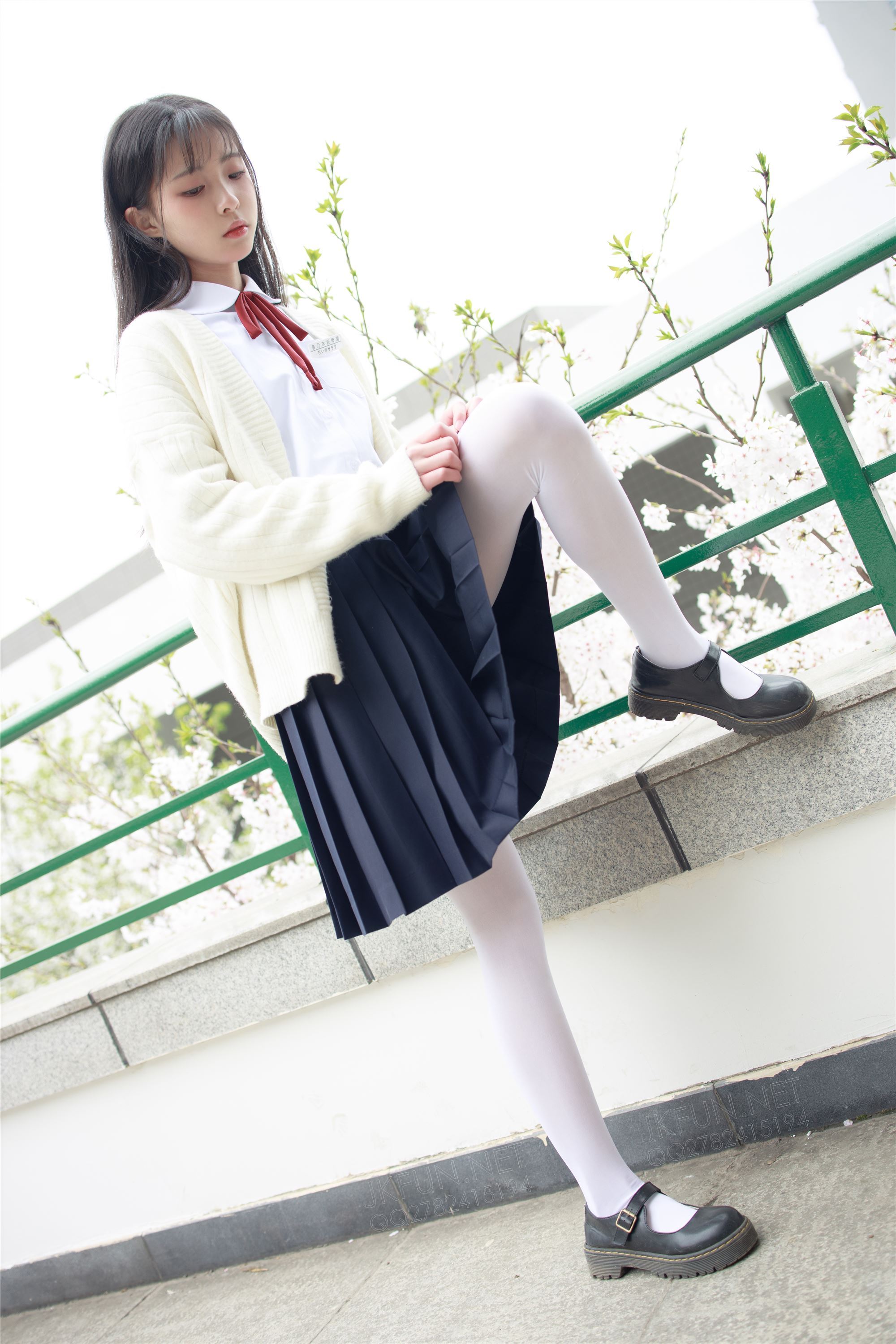 [Sen Luo financial group] Rose's full photo jkfun-001 sweet rice pure white silk schoolgirl