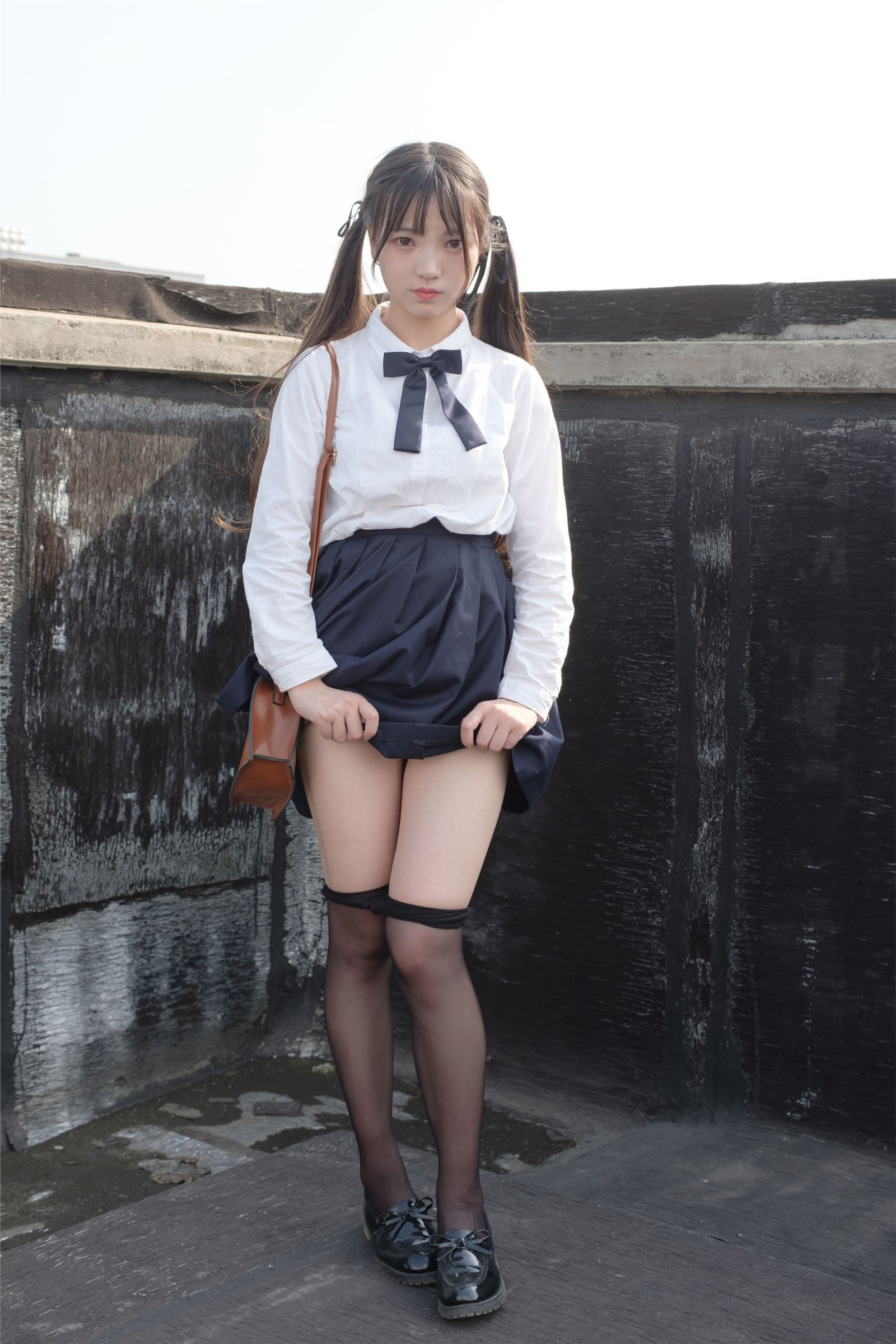 Photo by Senluo group - [ssr-009] outdoor black silk schoolgirl