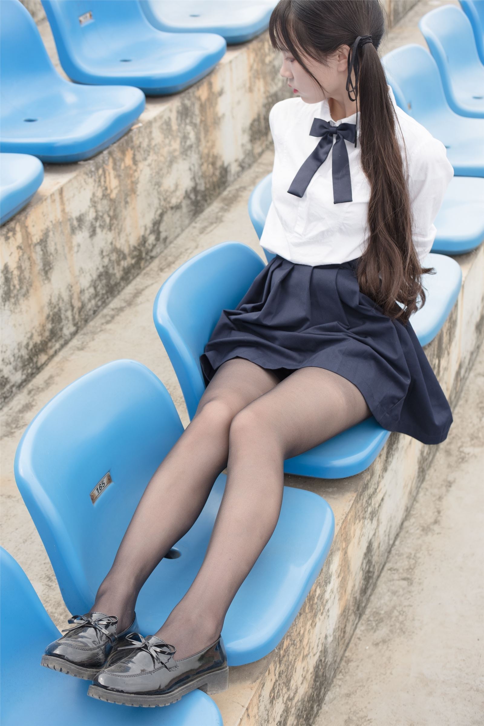 Photo by Senluo group - [ssr-009] outdoor black silk schoolgirl